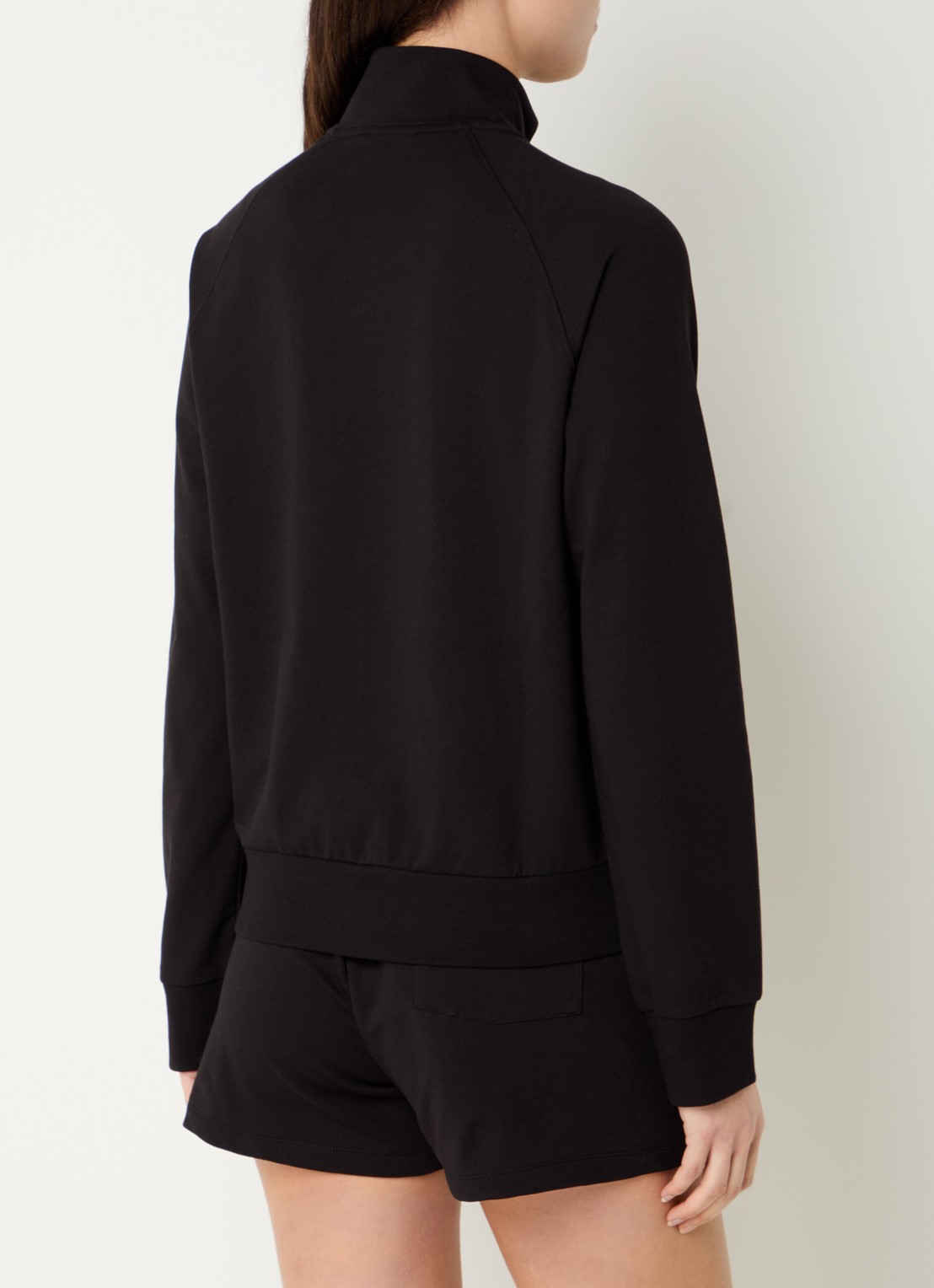 Armani Sweatvest met opstaande kraag en logo - achterkant zwart