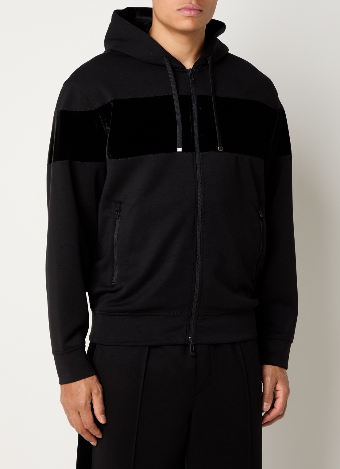 Armani Sweatvest met steekzakken - detail 4 zwart