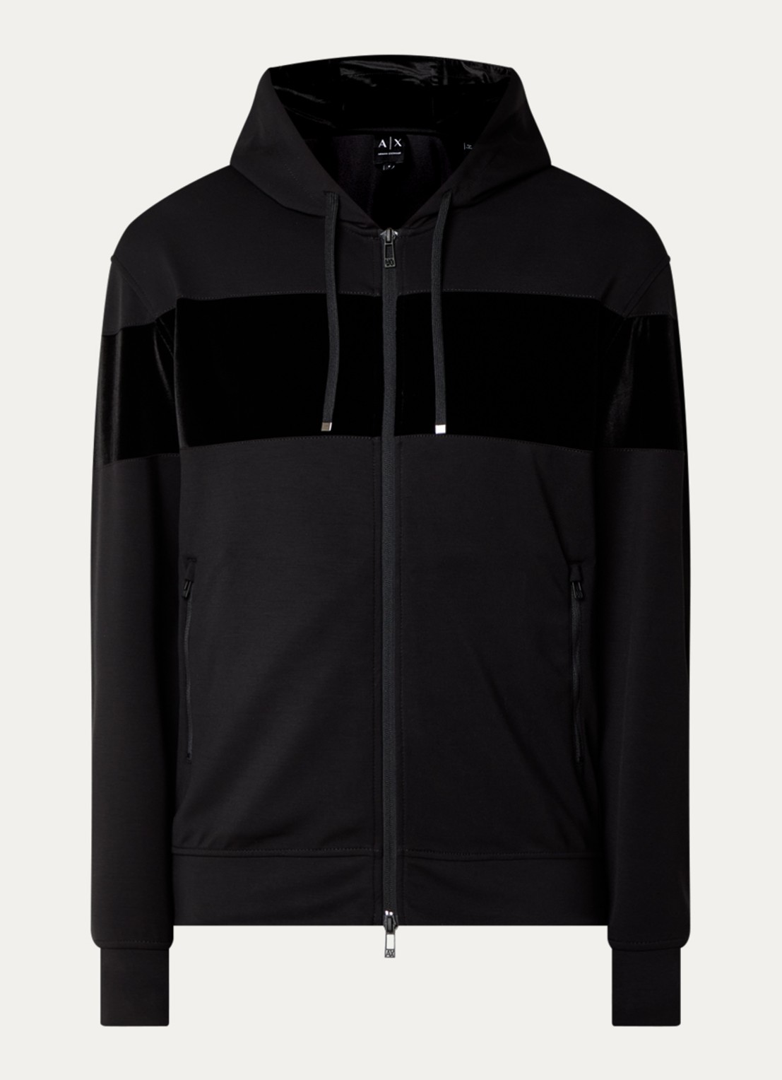 Armani Sweatvest met steekzakken - voorkant 2 zwart