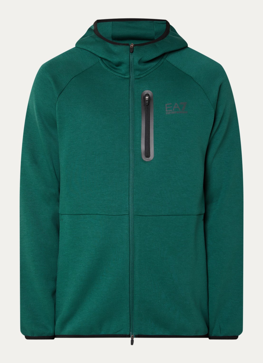Armani Sweatvest met steekzakken - voorkant 3 donkergroen