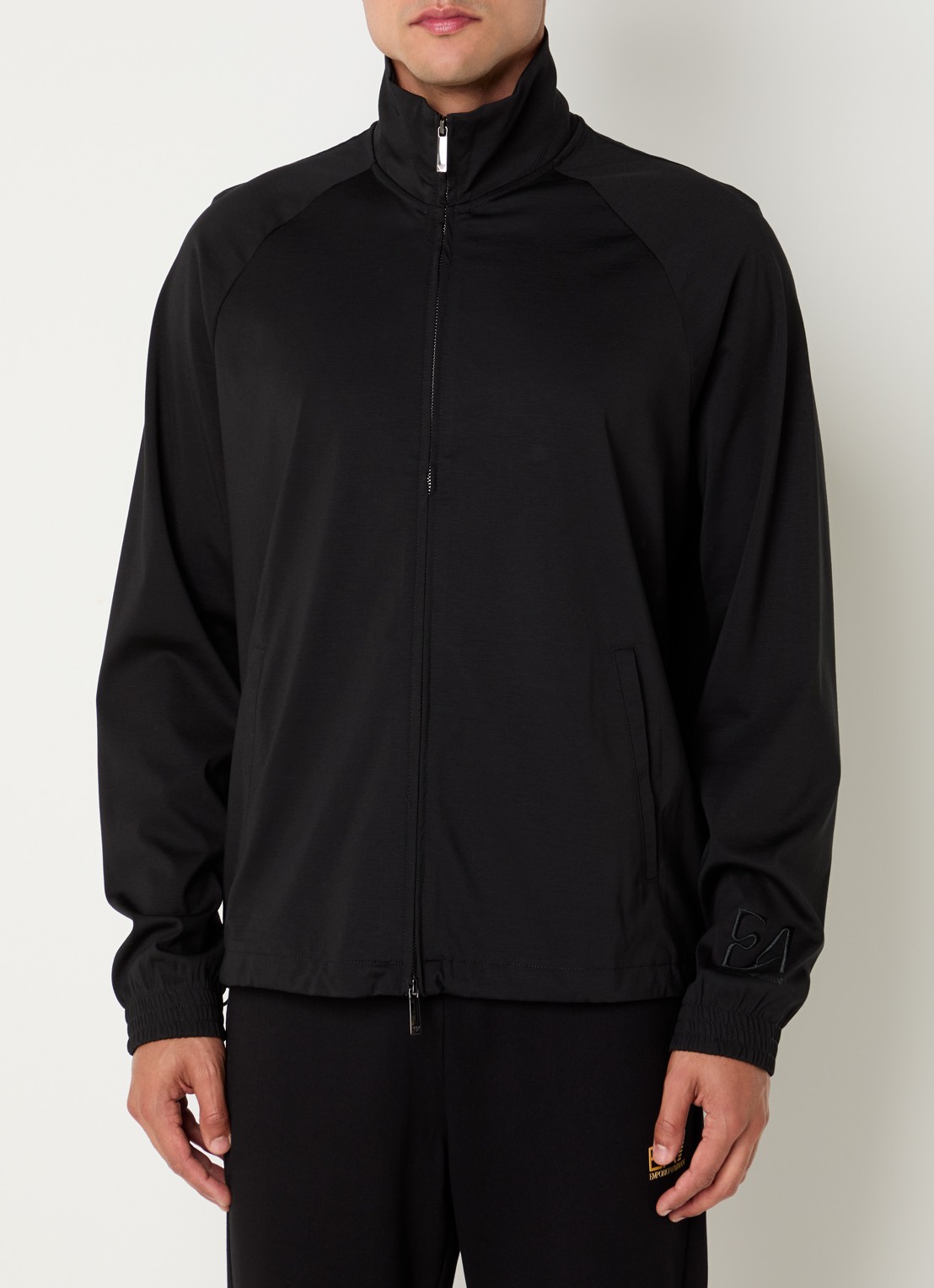 Armani Sweatvest met trekkoord en steekzakken - detail 4 zwart