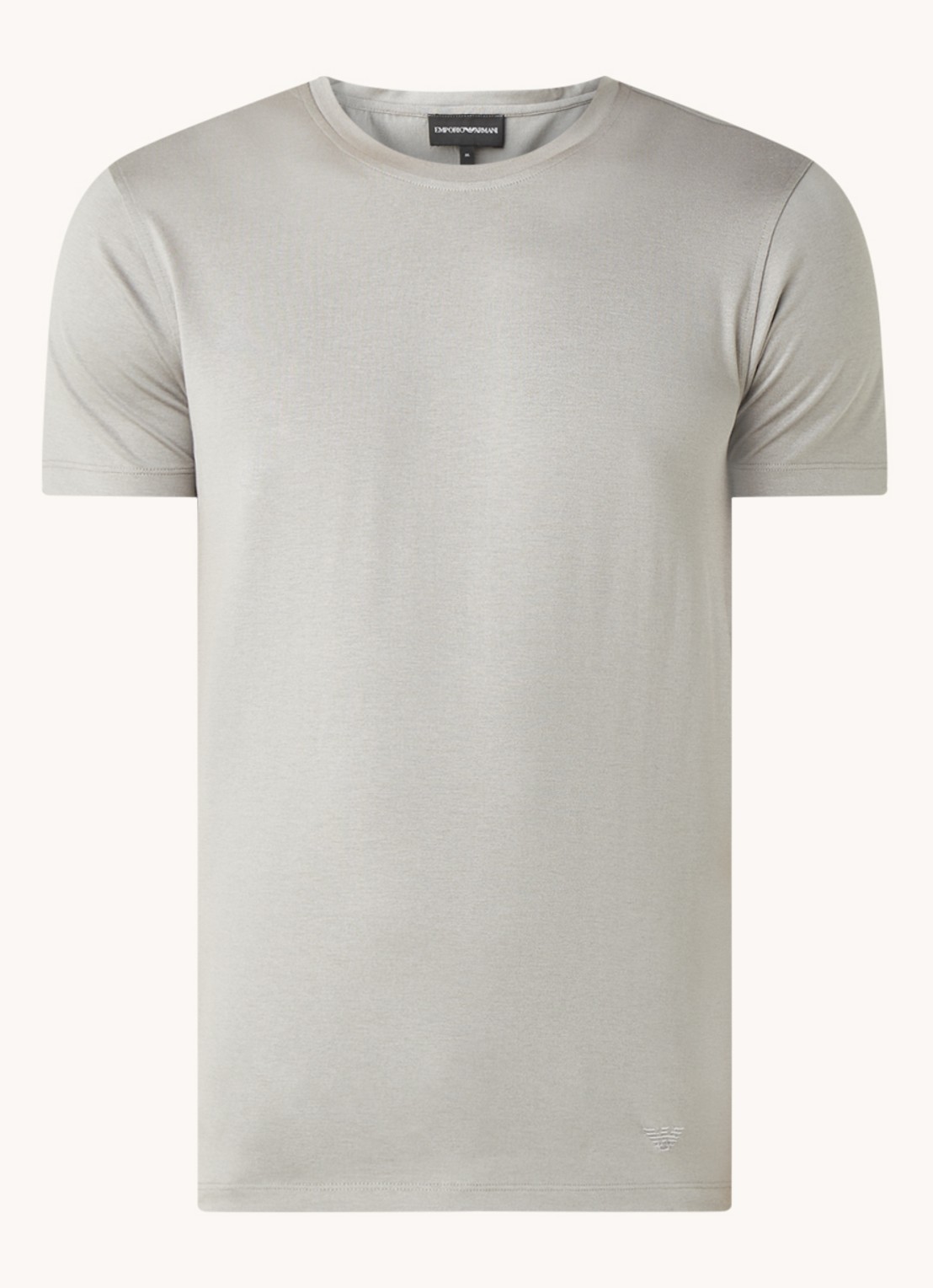 Armani T-shirt in zijdeblend - voorkant 2 grijs