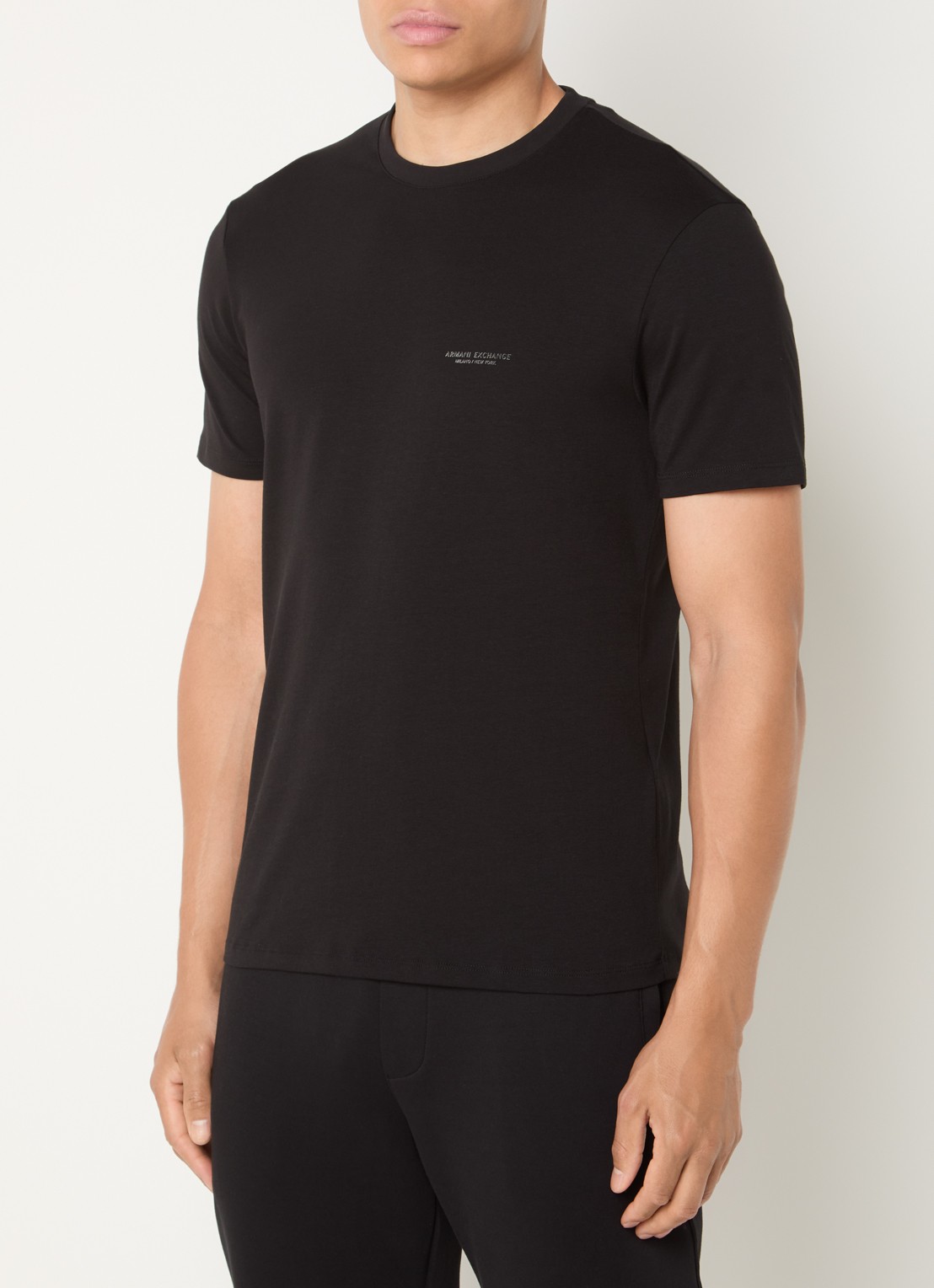 Armani T-shirt met 3D logo - detail black-uc001