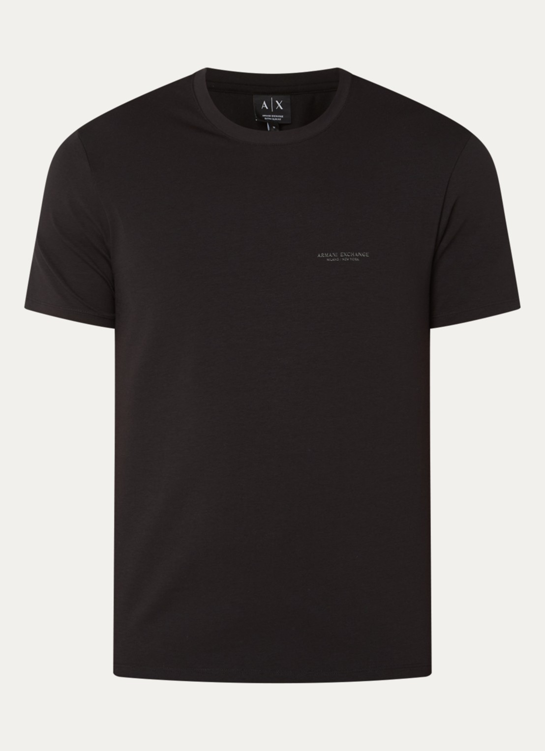 Armani T-shirt met 3D logo - voorkant 2 black-uc001