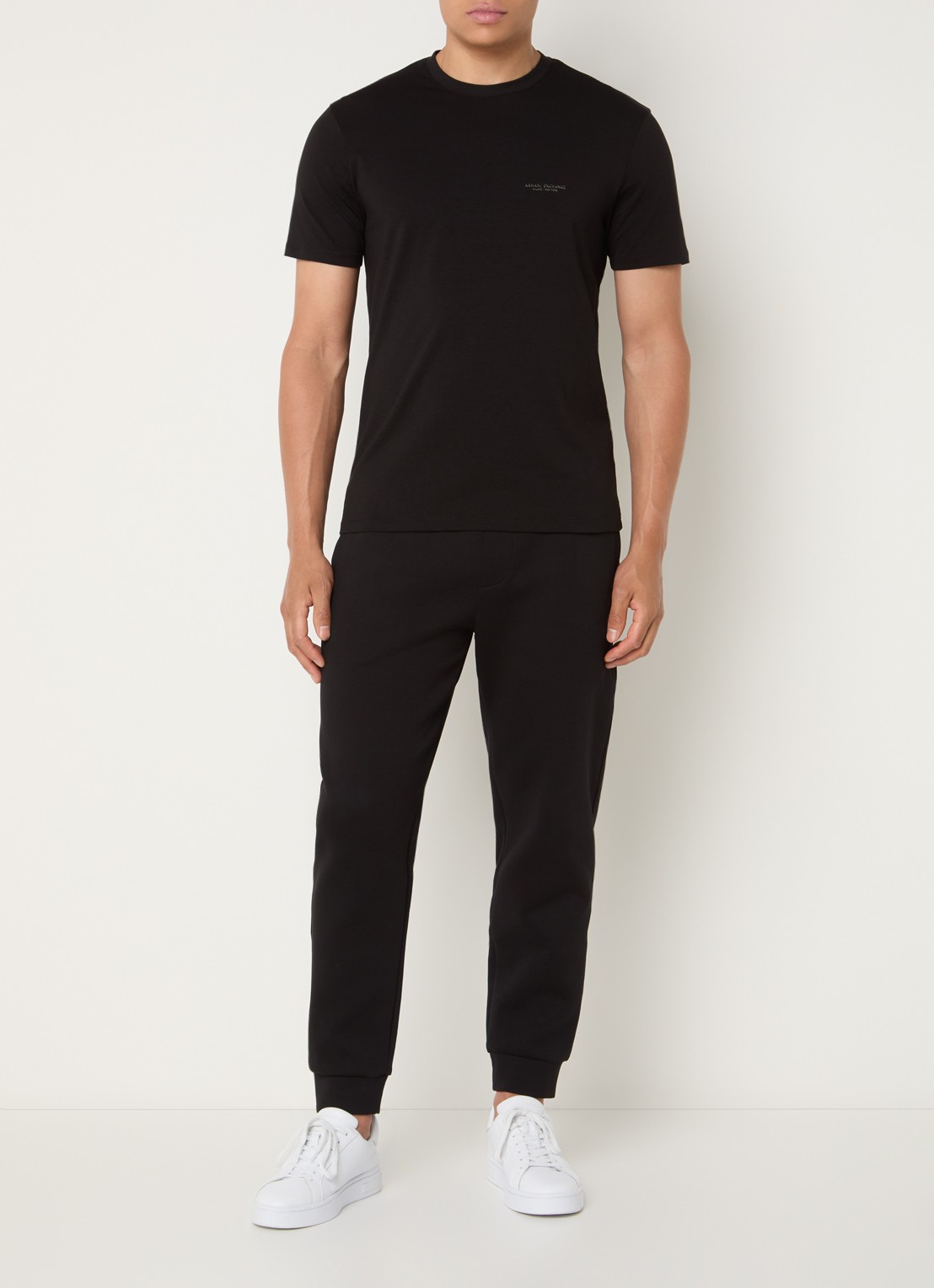 Armani T-shirt met 3D logo - voorkant 3 black-uc001