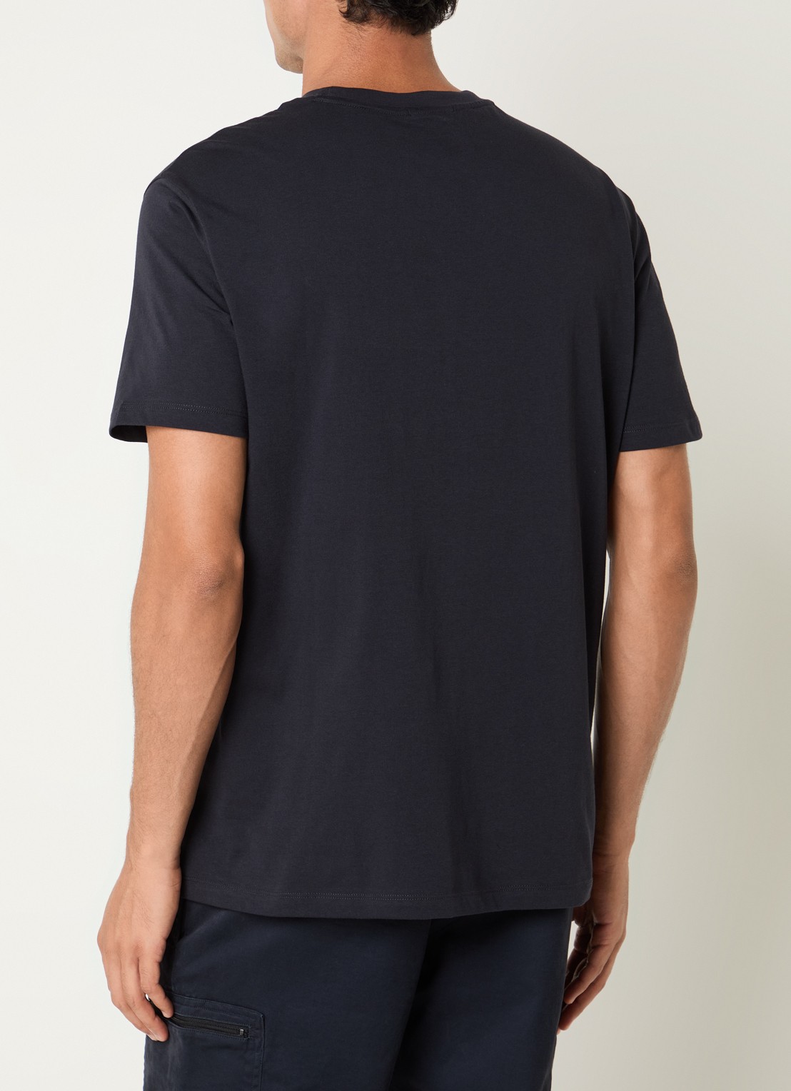 Armani T-shirt met 3D logoprint - achterkant donkerblauw