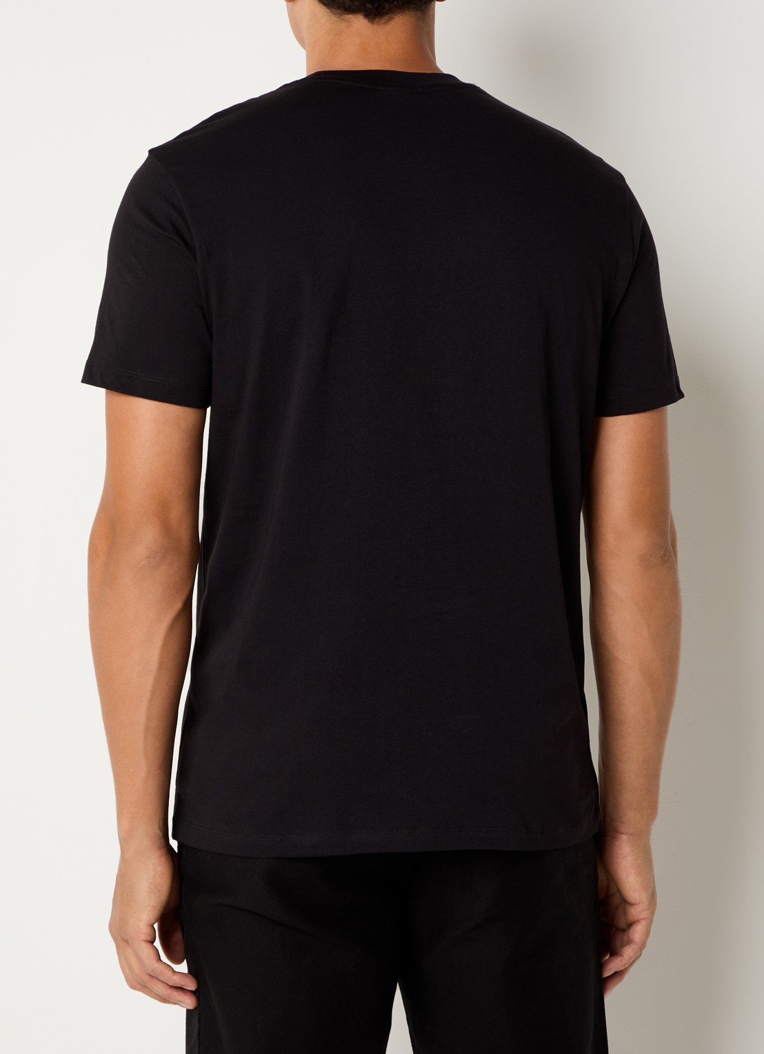 Armani T-shirt met 3D logoprint - achterkant 4 zwart