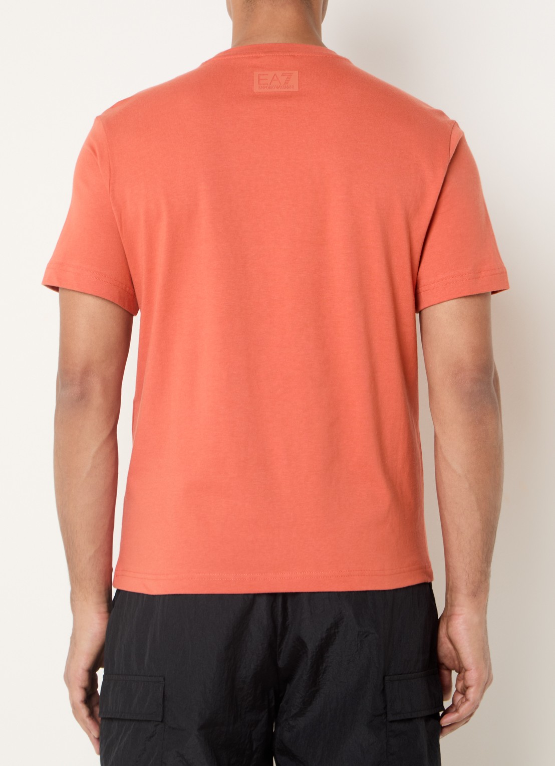 Armani T-shirt met 3D logoprint - achterkant 4 oranjerood