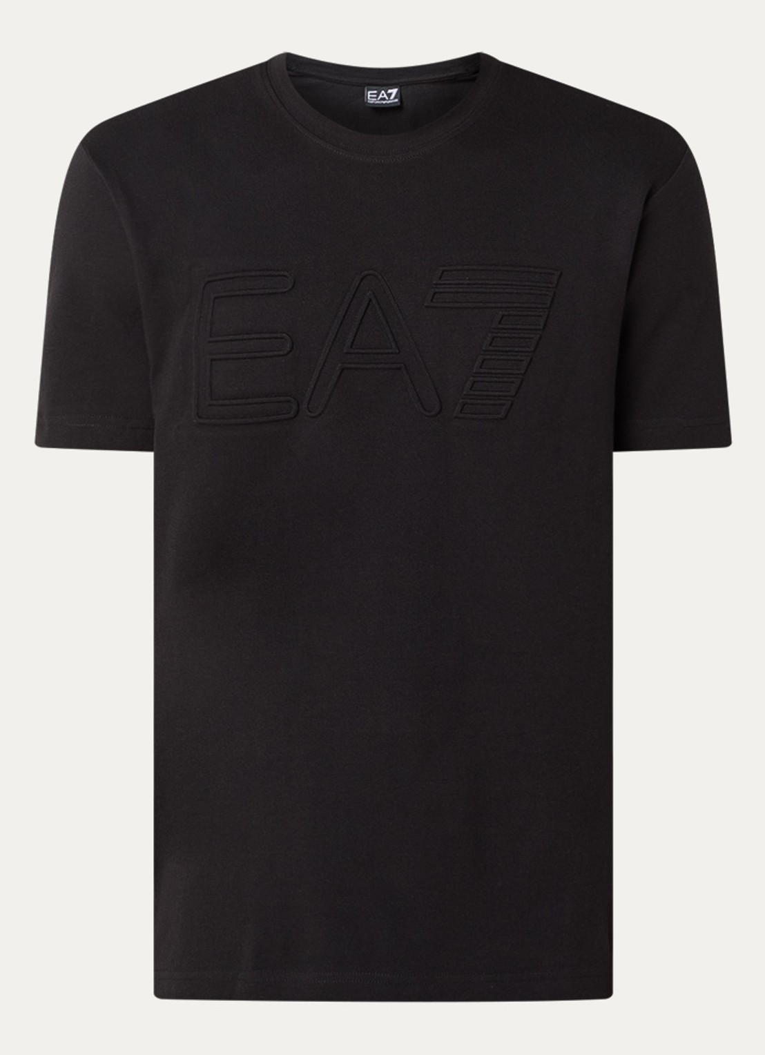 Armani T-shirt met 3D logoprint - voorkant 2 zwart