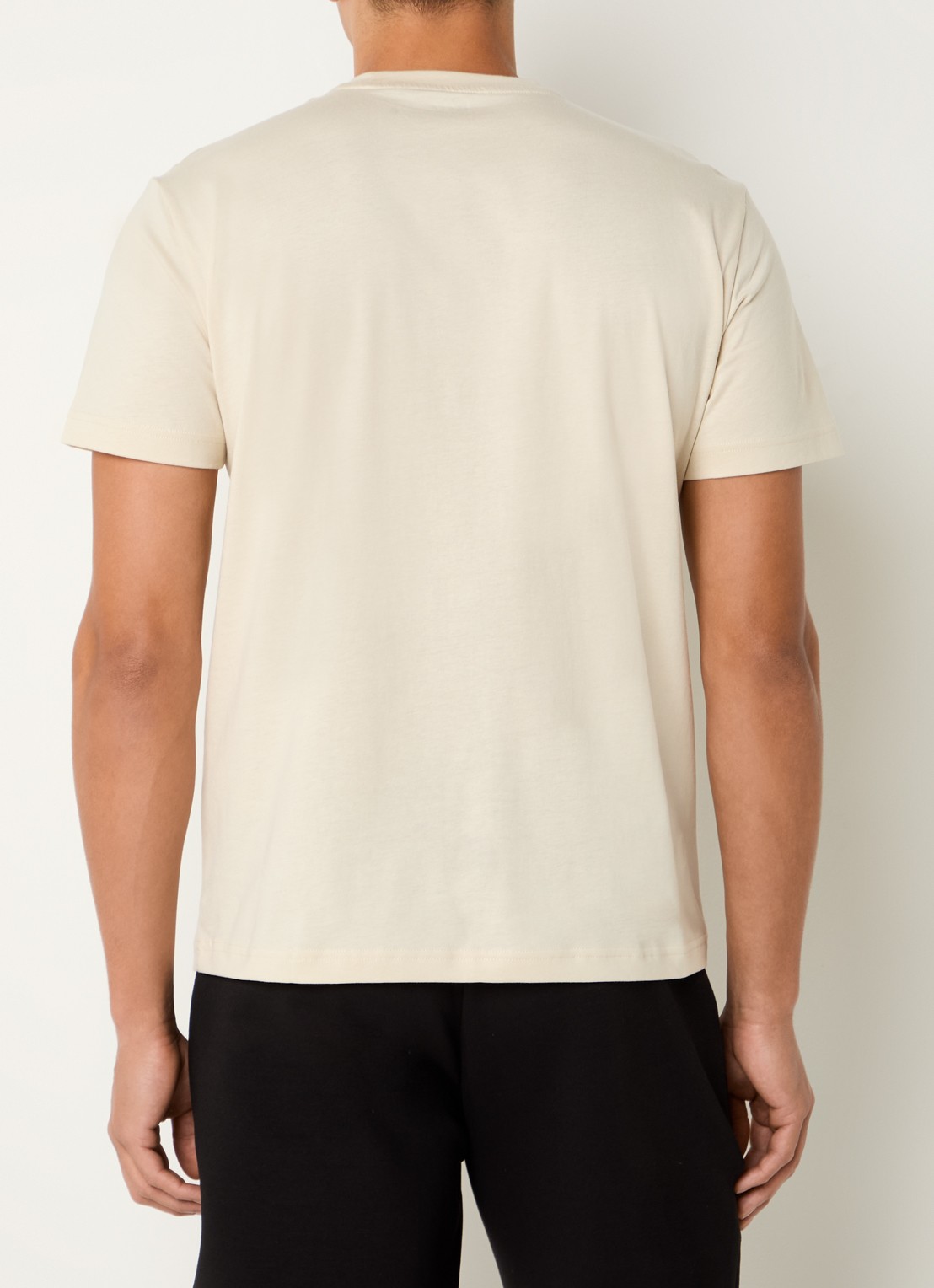 Armani T-shirt met 3D logoprint  - achterkant 4 beige