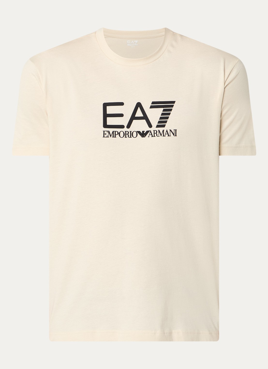 Armani T-shirt met 3D logoprint  - voorkant 2 beige