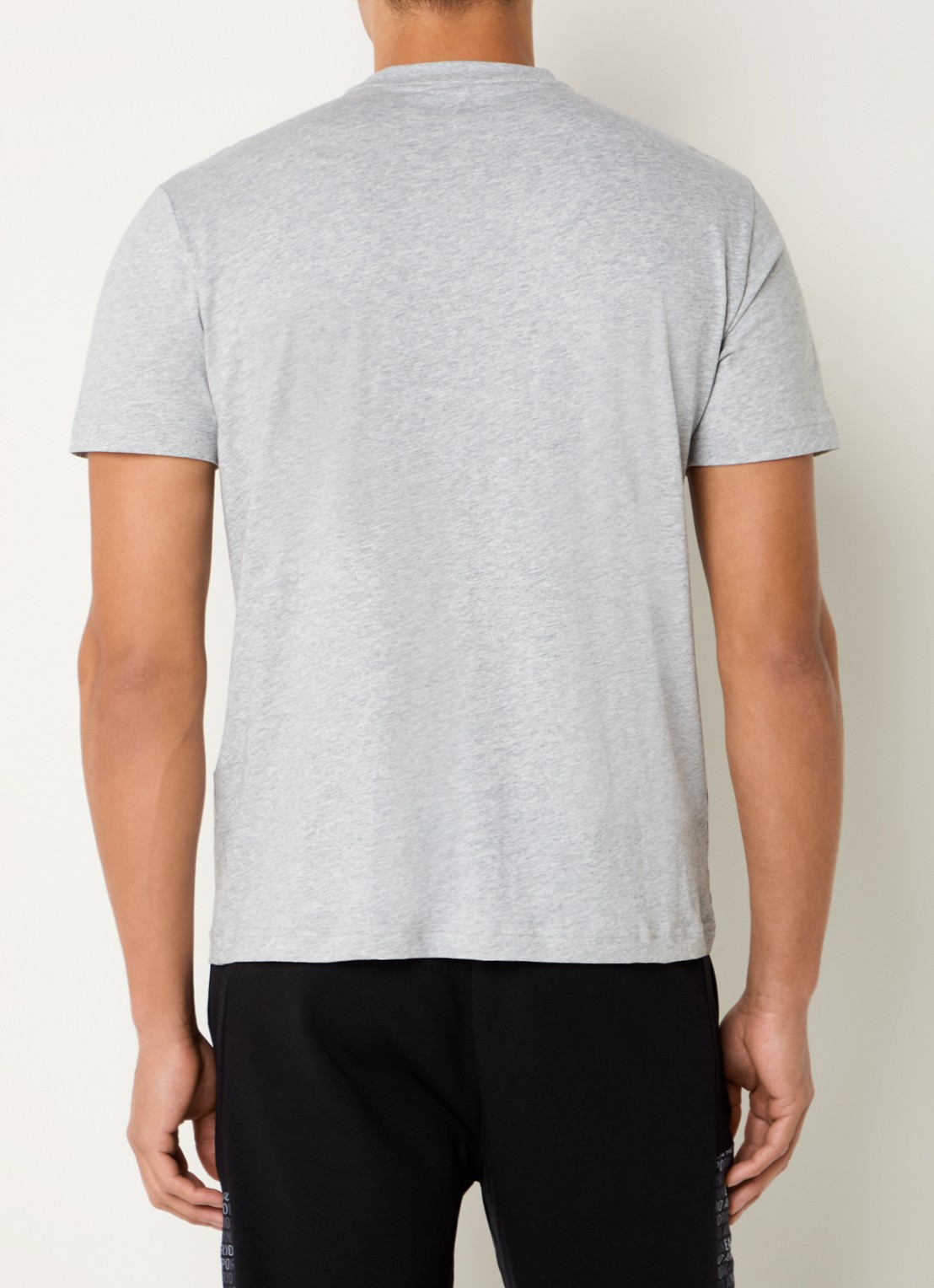 Armani T-shirt met 3D logoprint  - achterkant lichtgrijs