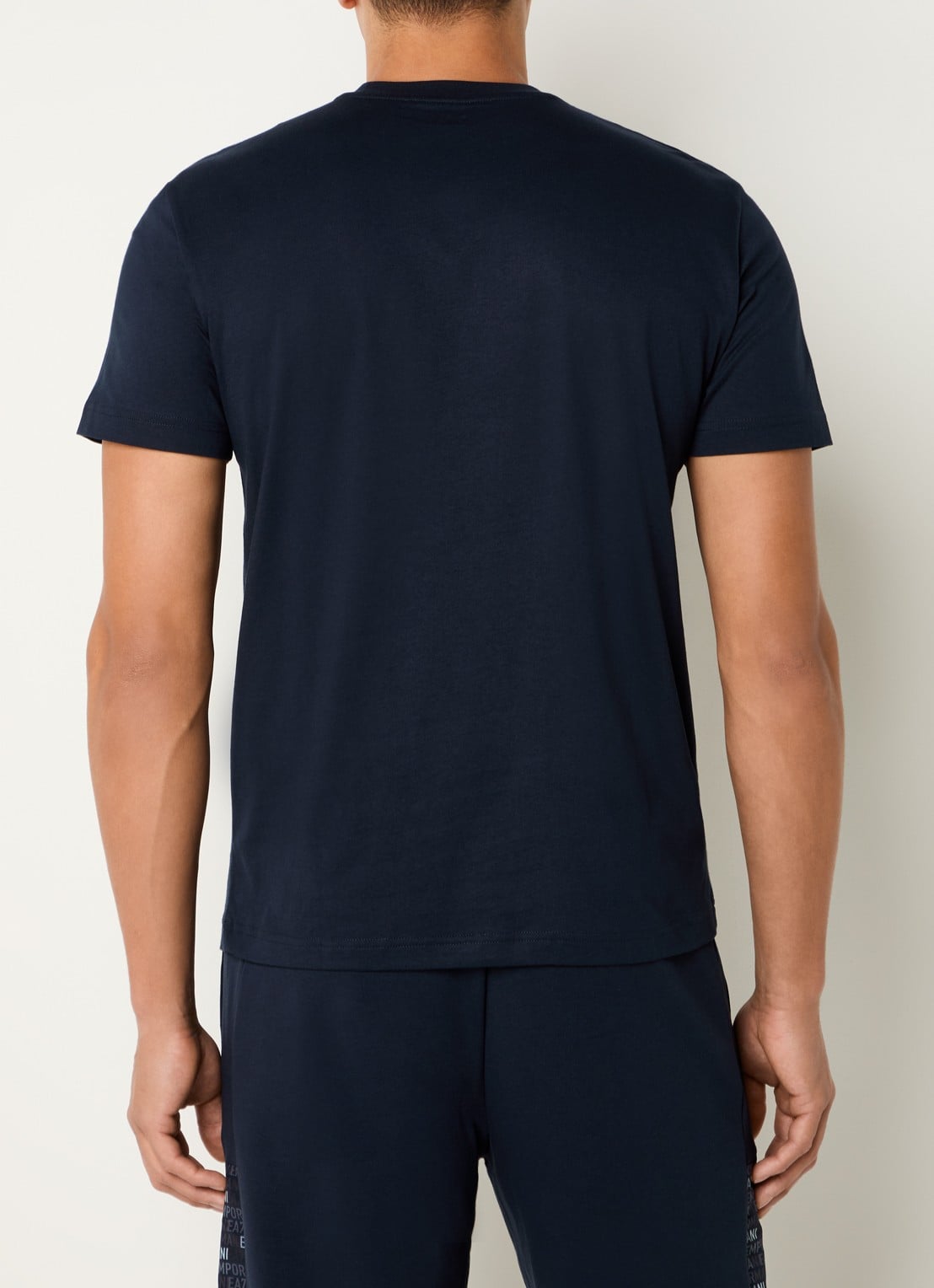 Armani T-shirt met 3D logoprint  - achterkant 4 donkerblauw