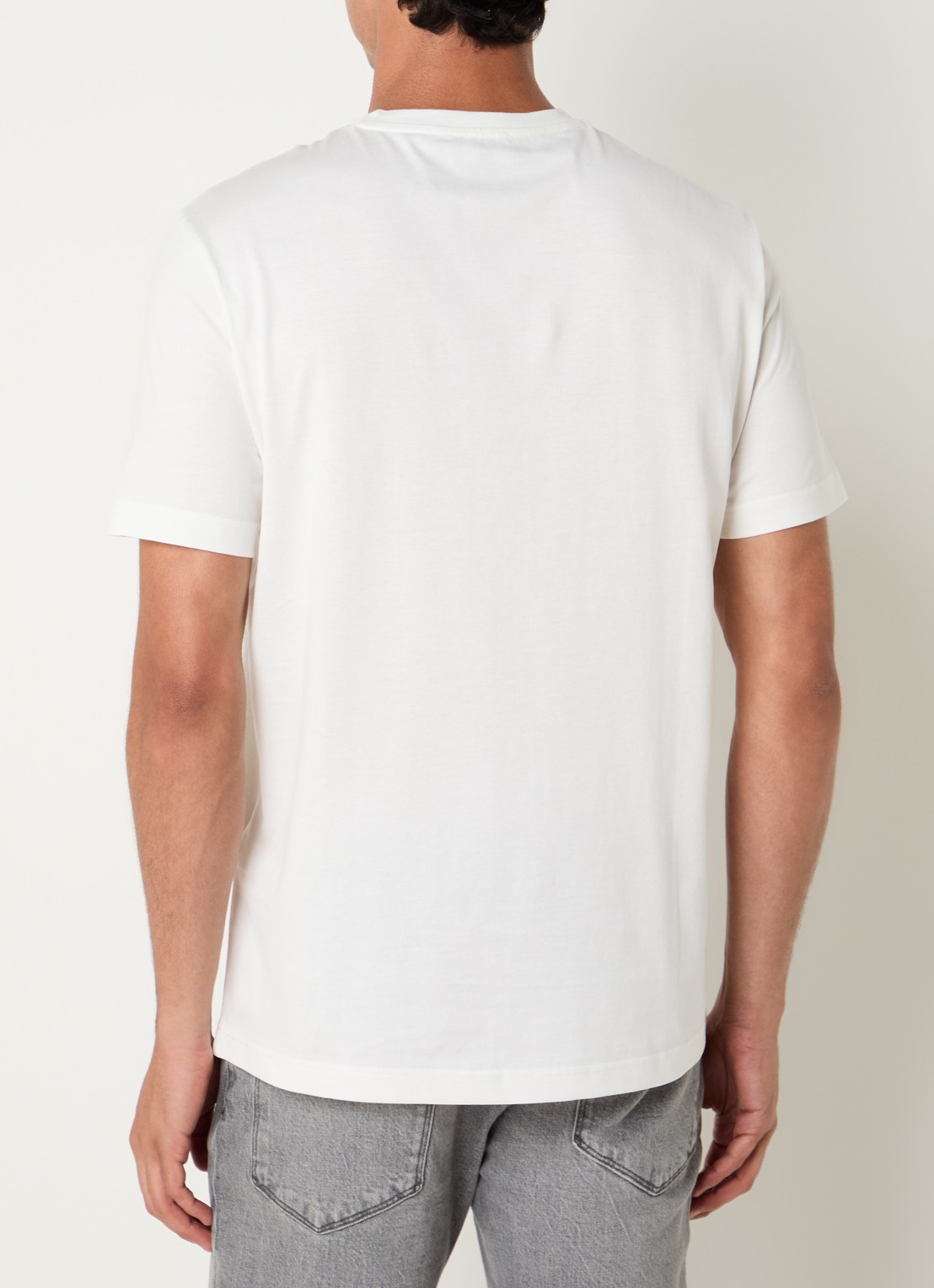 Armani T-shirt met flock logoprint - achterkant 2 wit