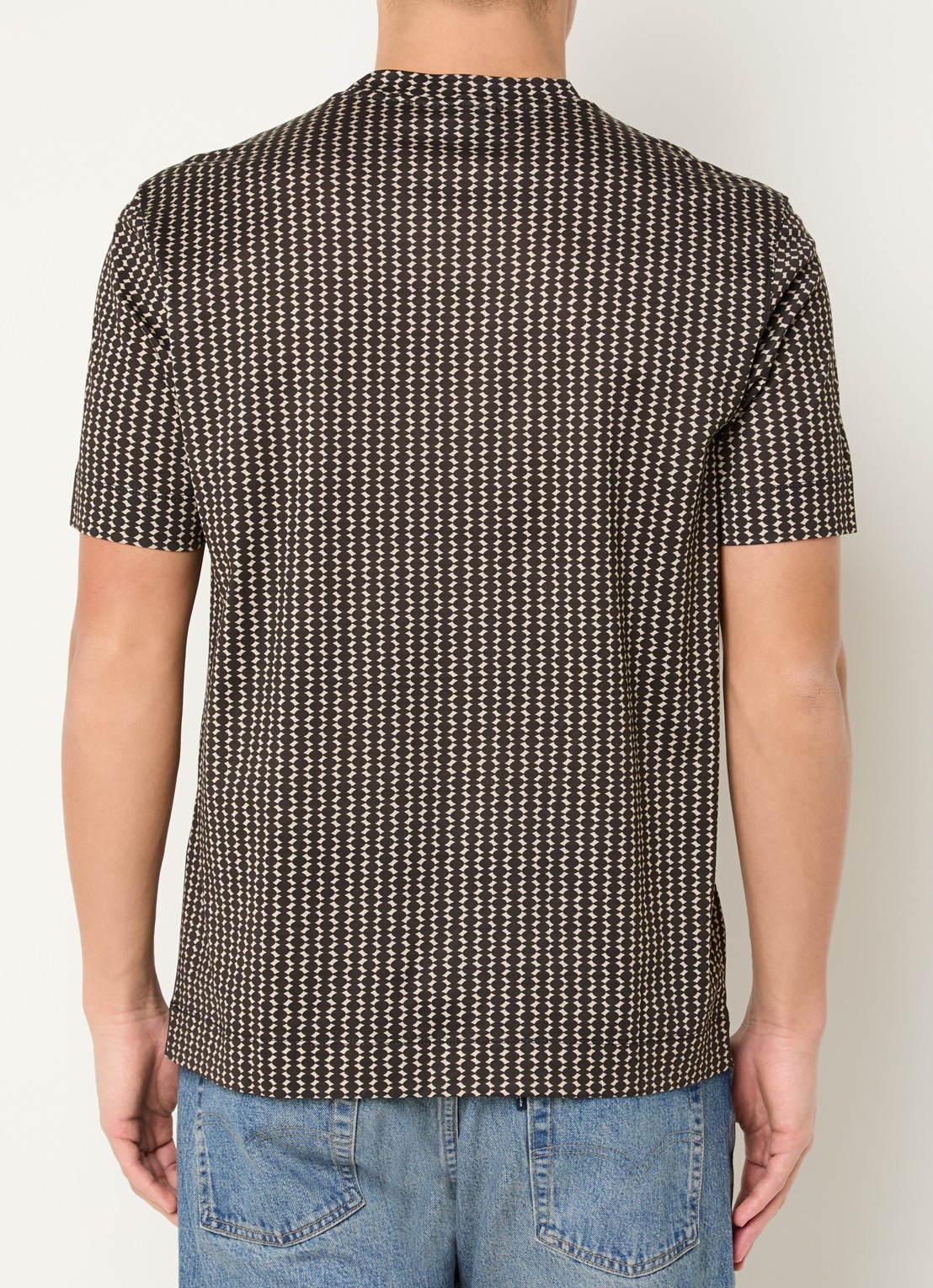 Armani T-shirt met grafische print - achterkant 4 zwart
