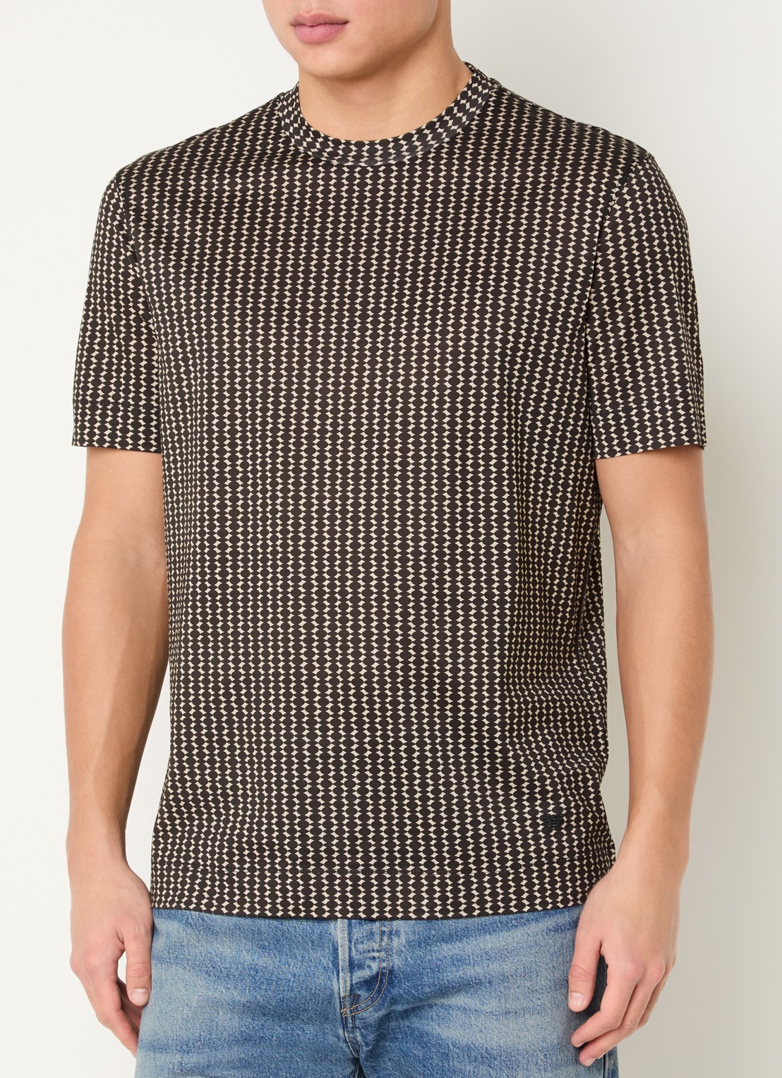 Armani T-shirt met grafische print - detail 3 zwart