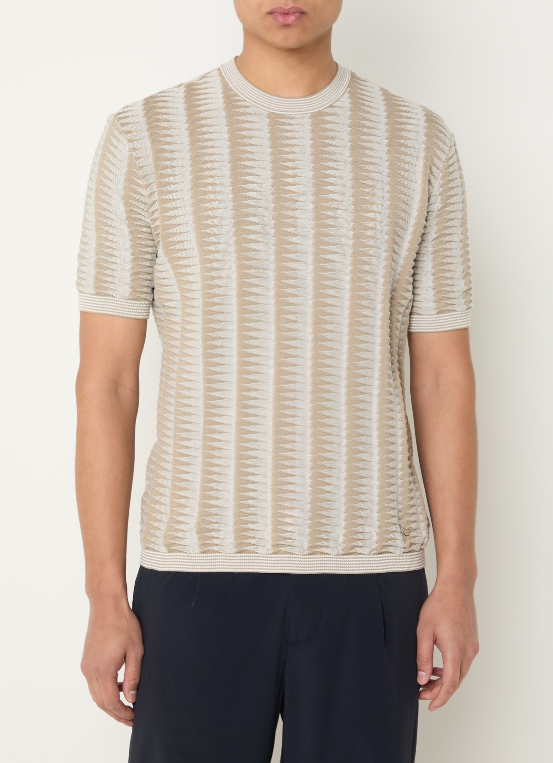 Armani T-shirt met grafische print - detail 3 antraciet