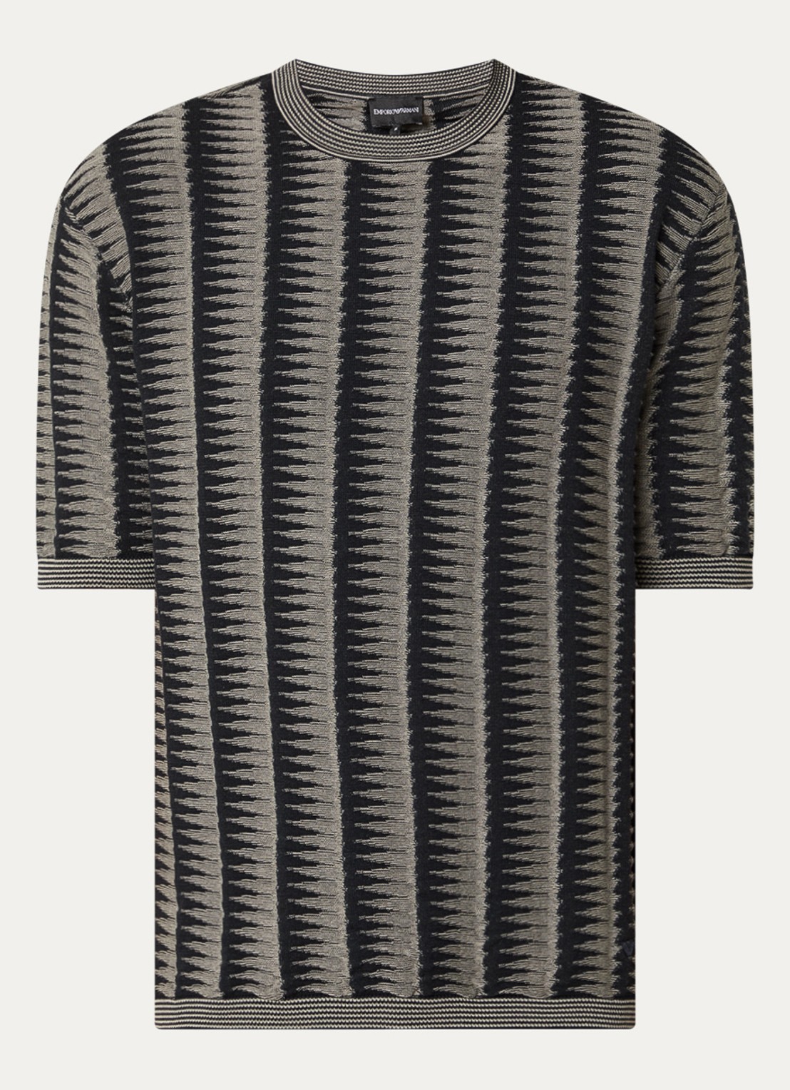 Armani T-shirt met grafische print - voorkant zwart