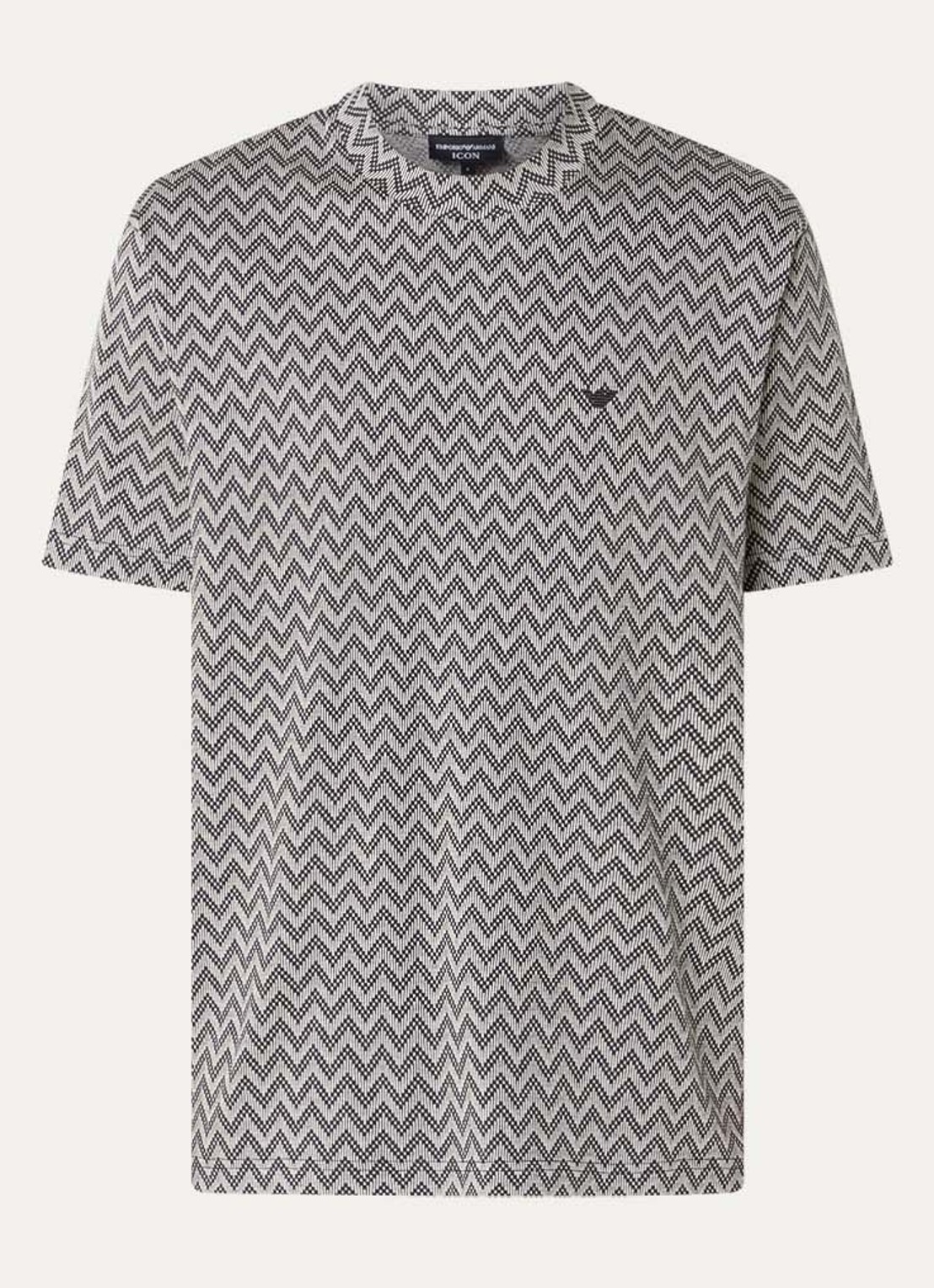 Armani T-shirt met grafische print - voorkant 3 antraciet