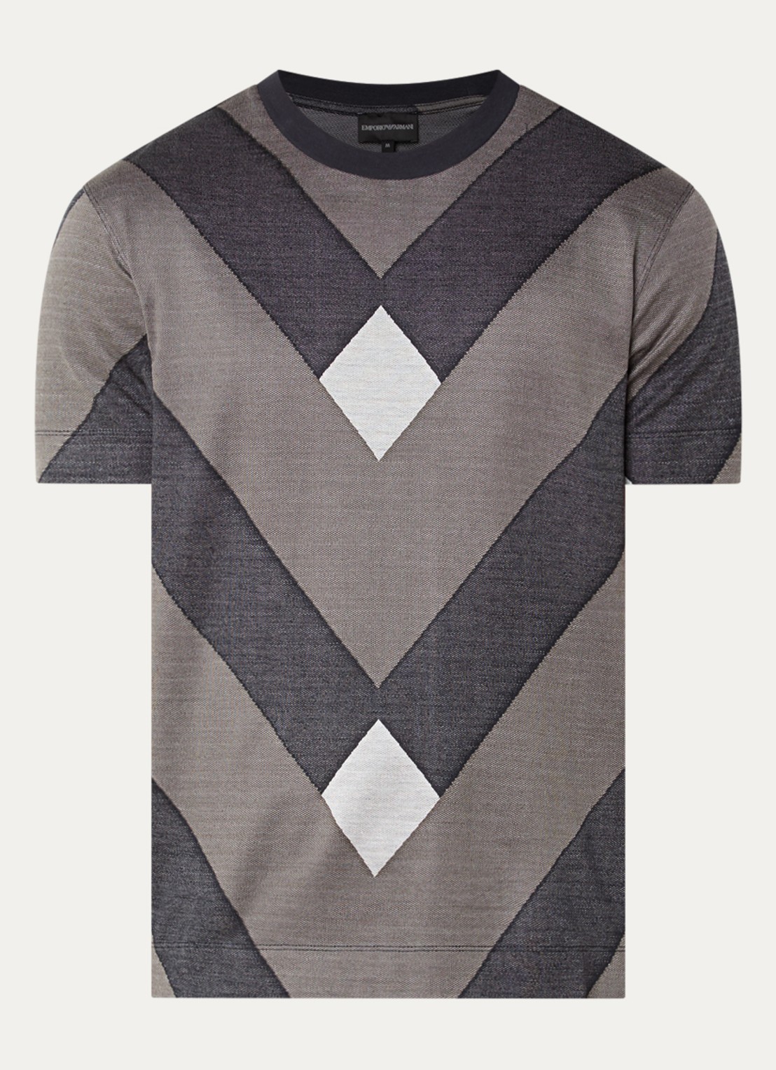 Armani T-shirt met grafische print - voorkant 3 middengrijs