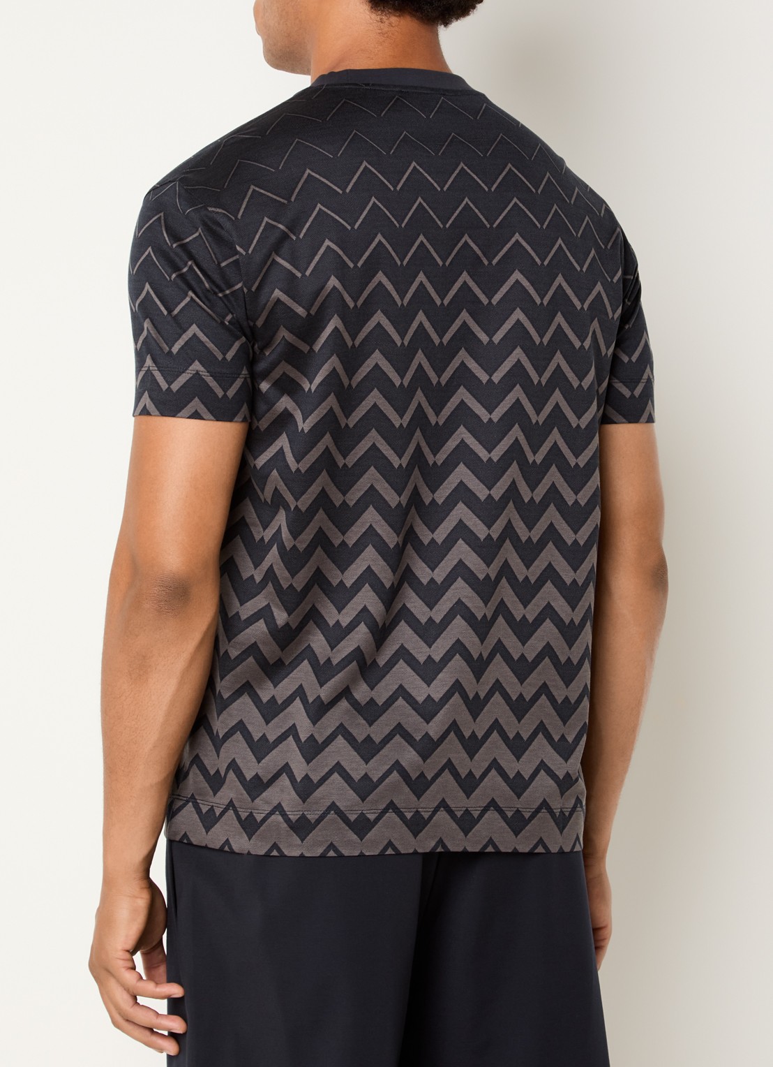 Armani T-shirt met grafische print - achterkant 4 donkerblauw