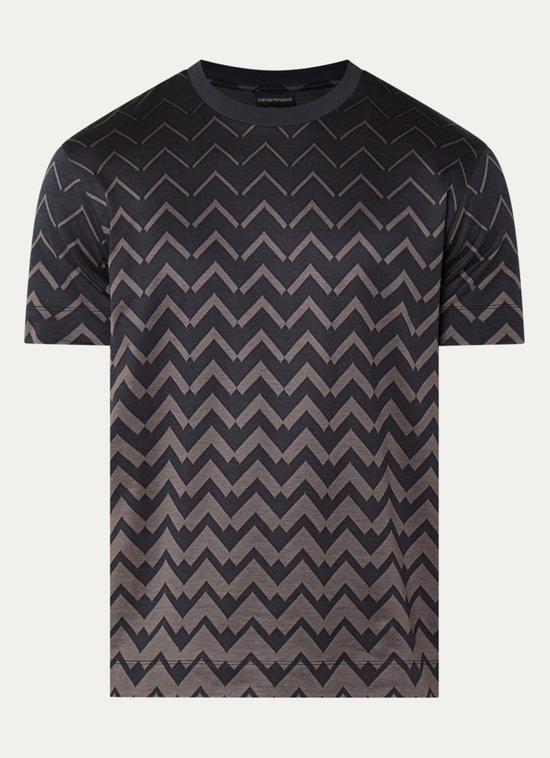 Armani T-shirt met grafische print - voorkant 2 donkerblauw