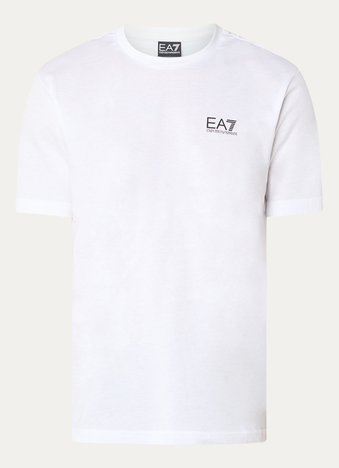 Armani T-shirt met logo- en backprint - voorkant wit