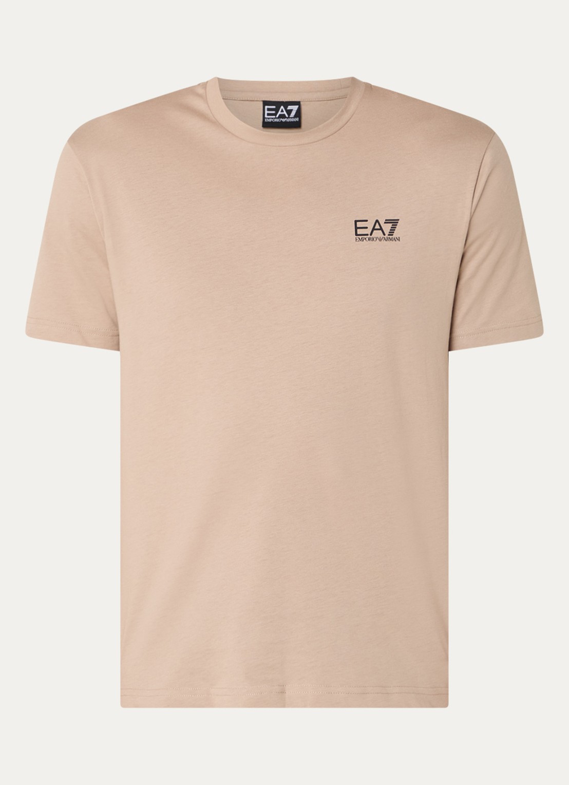 Armani T-shirt met logo- en backprint - voorkant 3 camel
