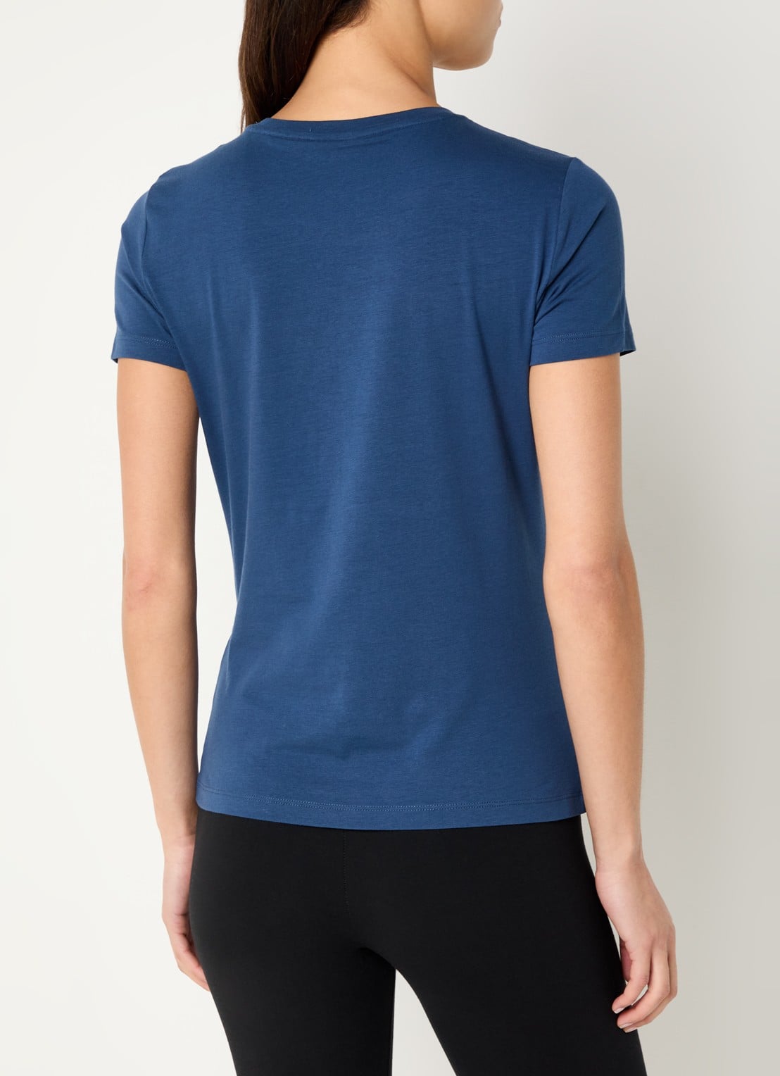 Armani T-shirt met logo en lurex - achterkant 2 blauw