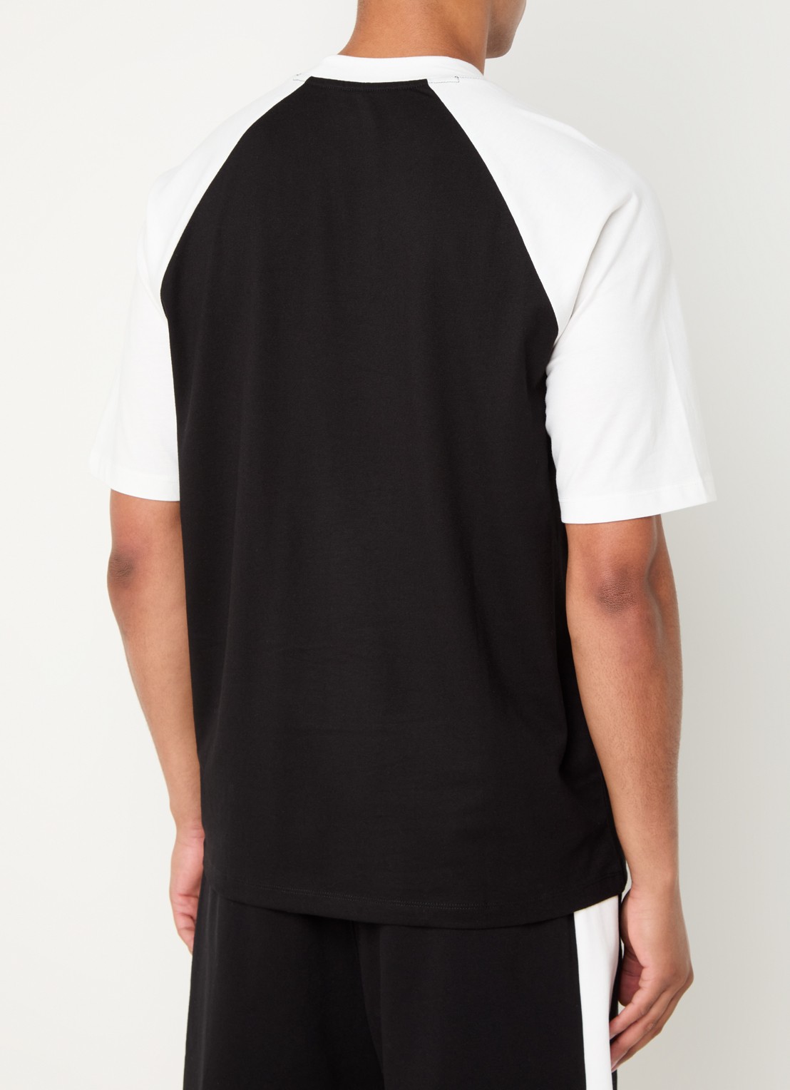Armani T-shirt met logo en stretch - achterkant 4 zwart