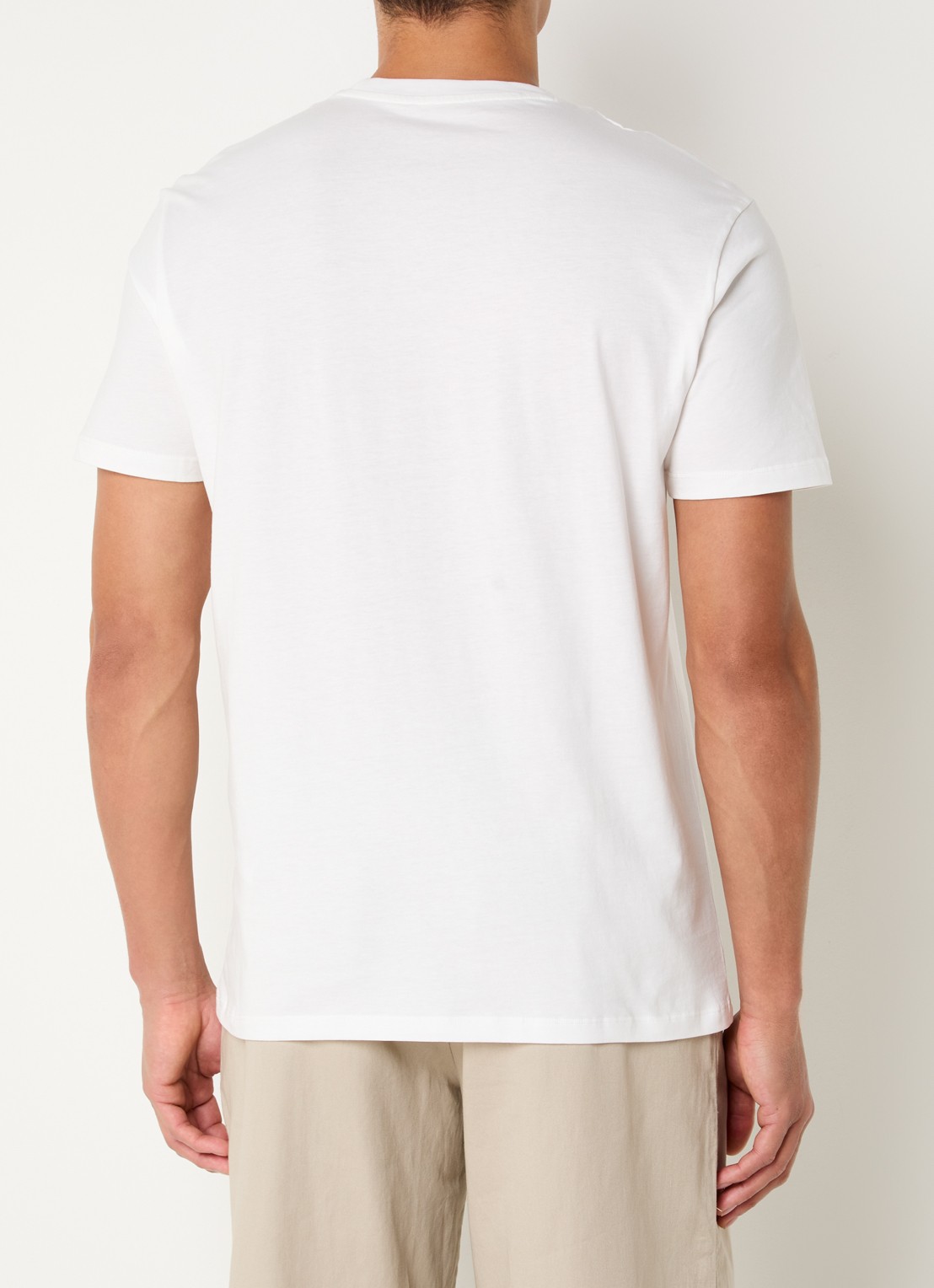 Armani T-shirt met logo - achterkant gebroken wit