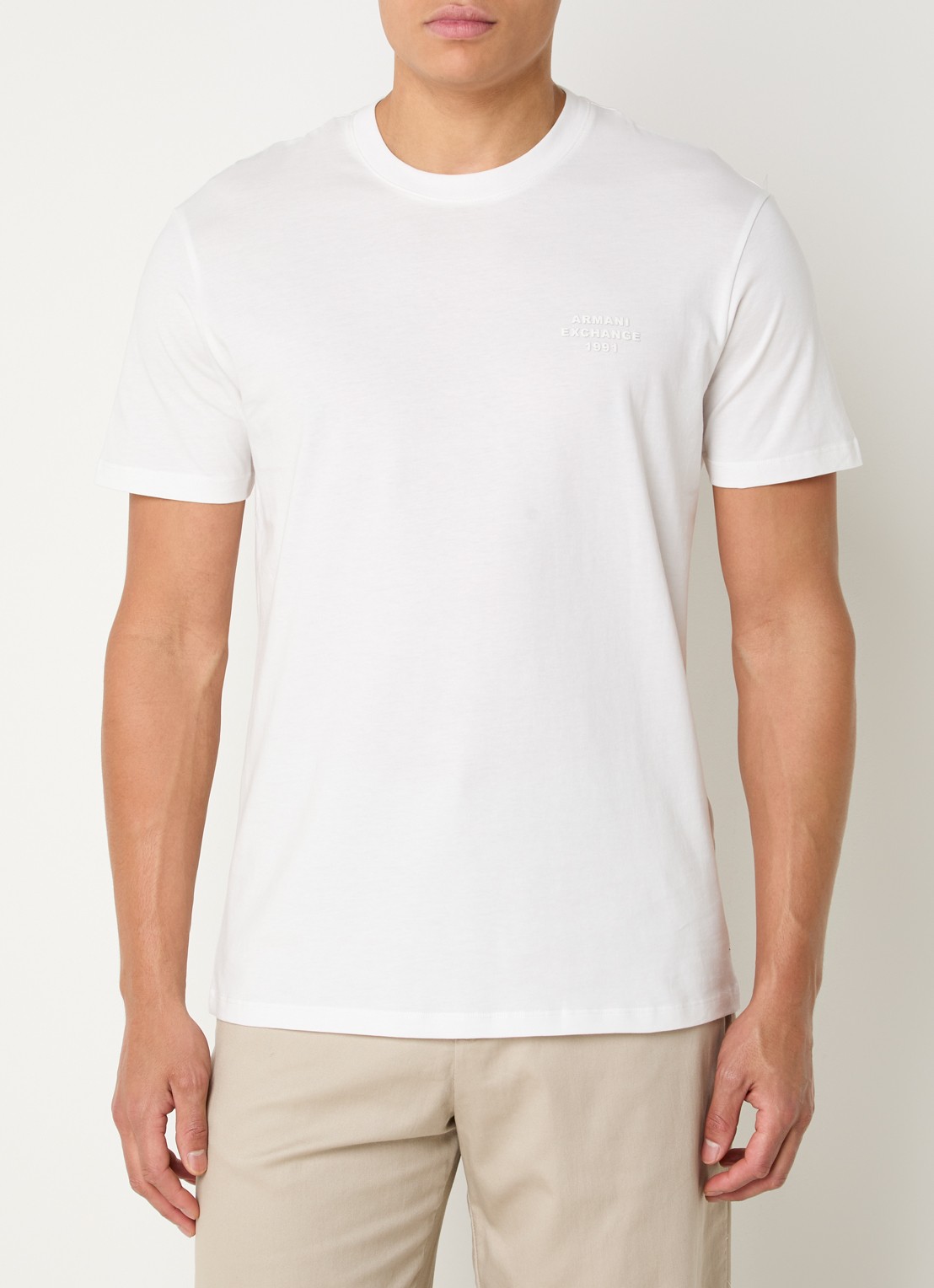Armani T-shirt met logo - detail 2 gebroken wit