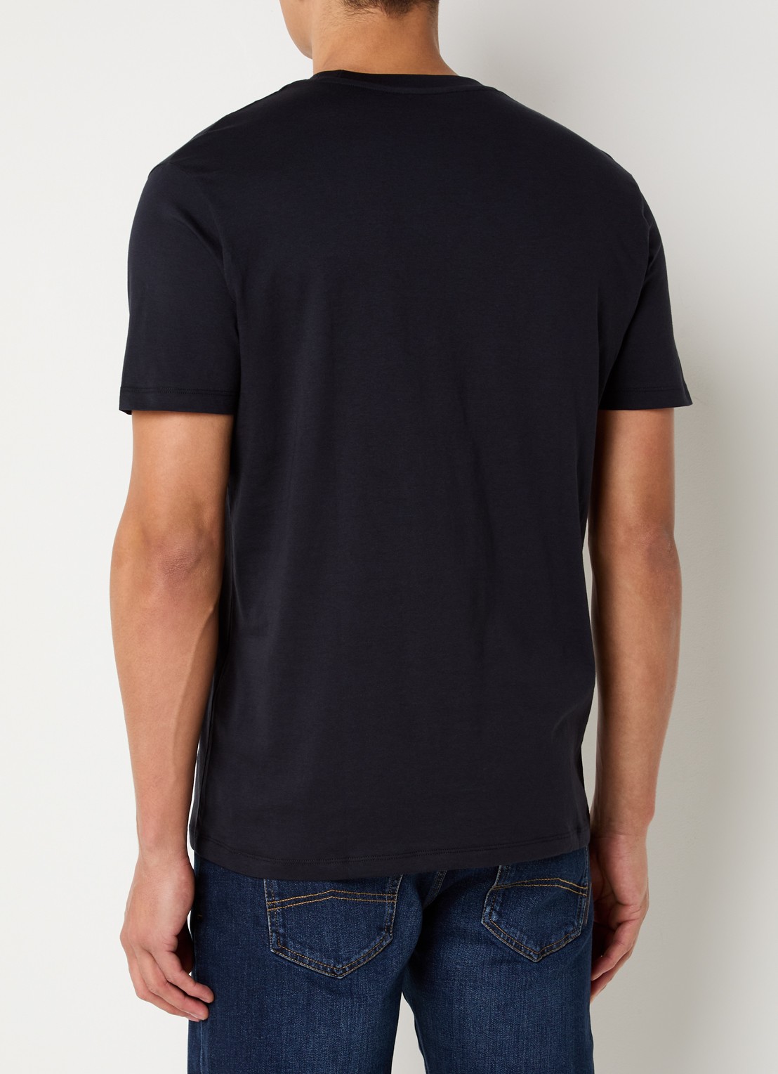 Armani T-shirt met logo - achterkant donkerblauw