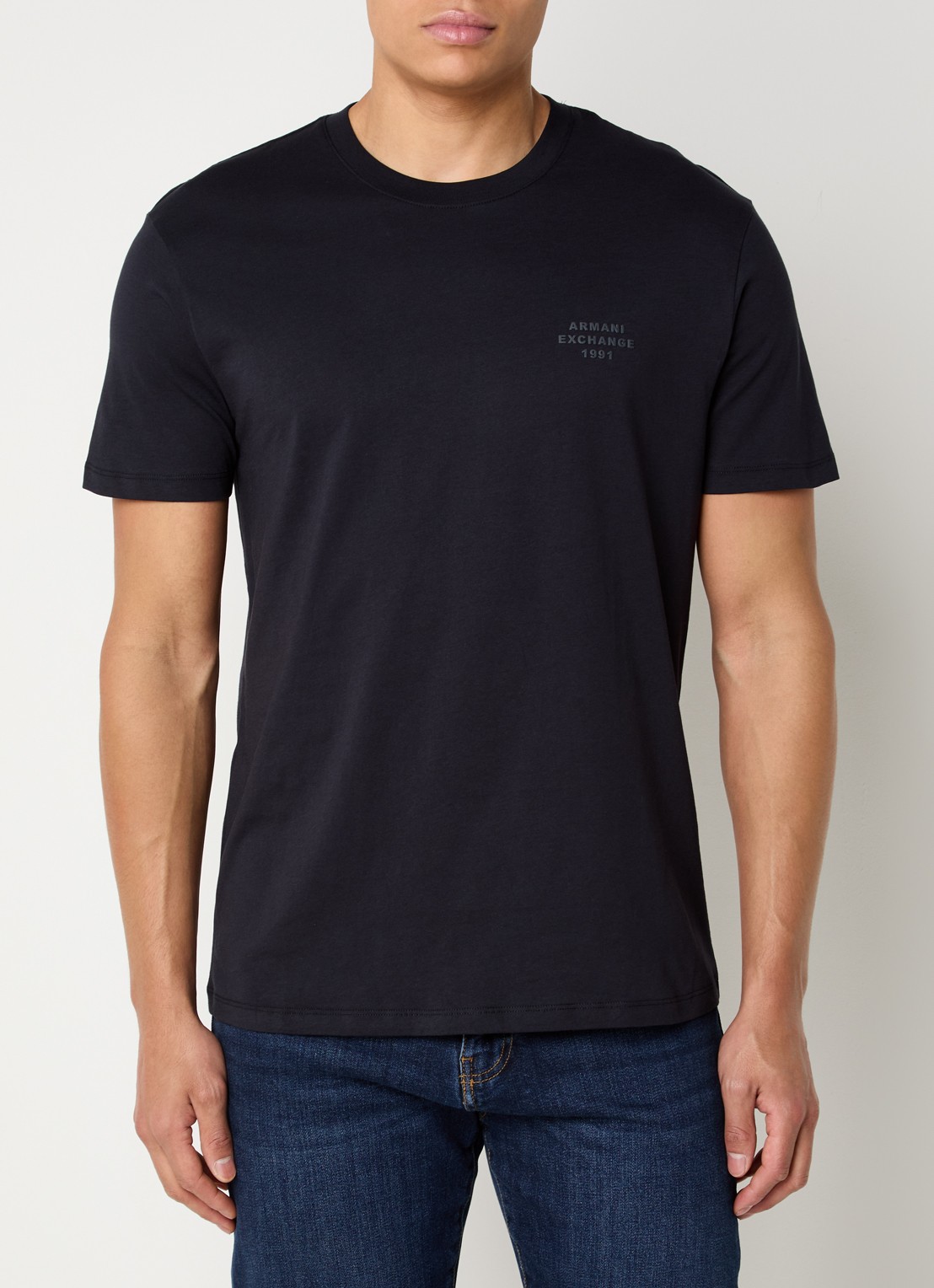 Armani T-shirt met logo - detail 2 donkerblauw
