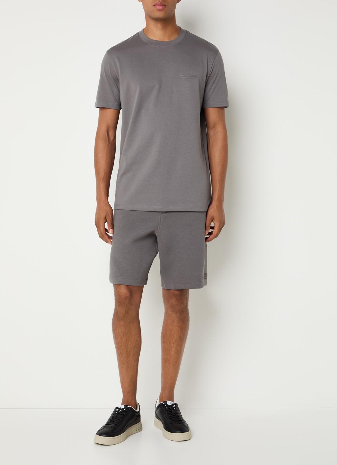 Armani T-shirt met logo - voorkant 3 antraciet