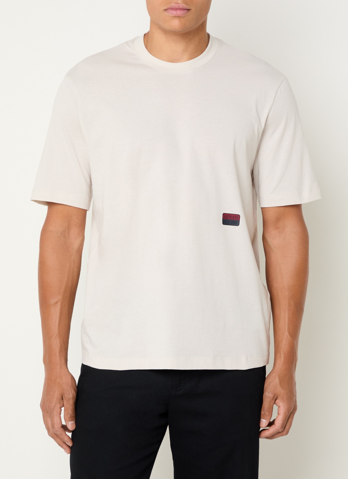 Armani T-shirt met logo - detail 4 beige