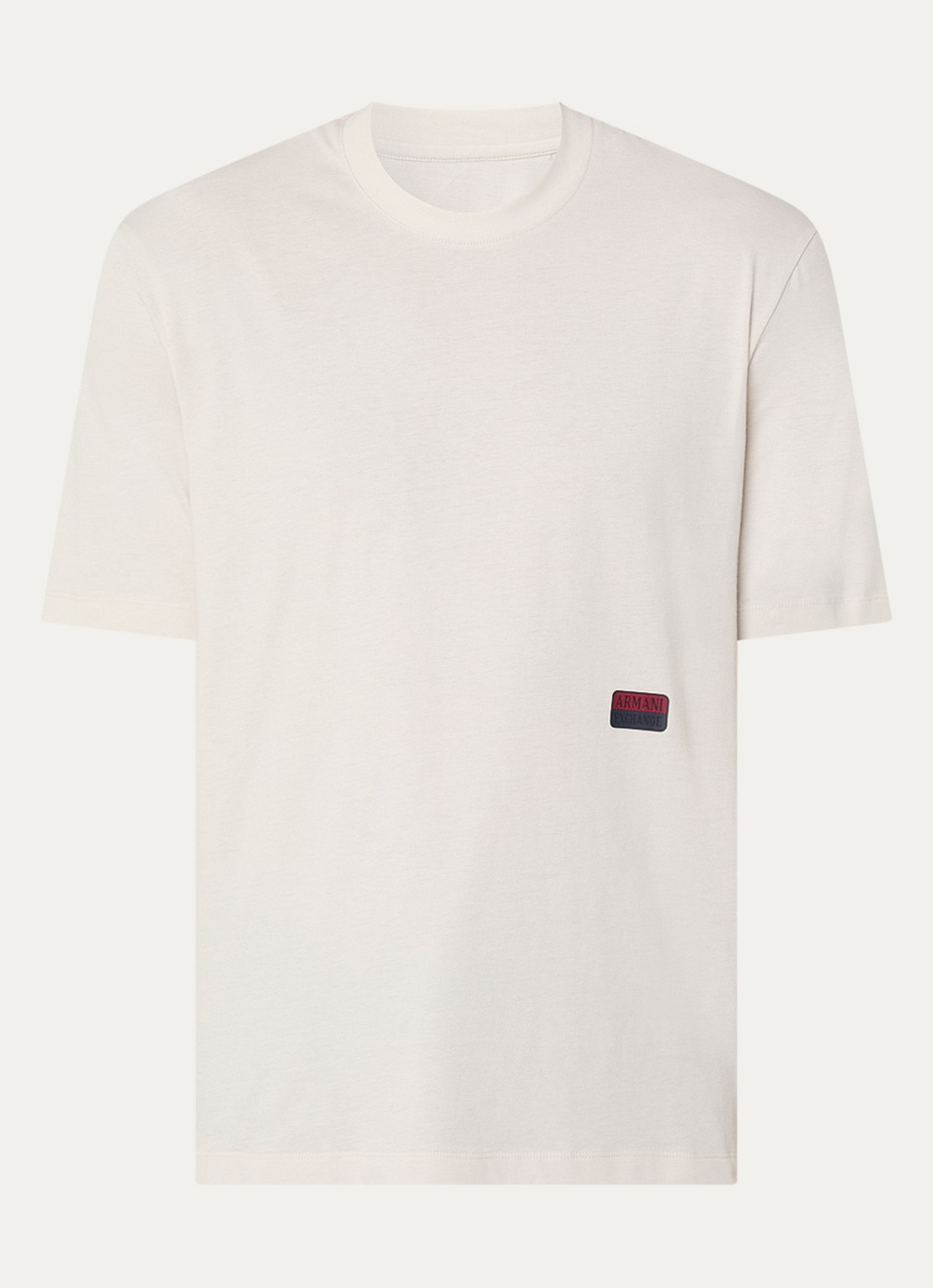 Armani T-shirt met logo - voorkant beige