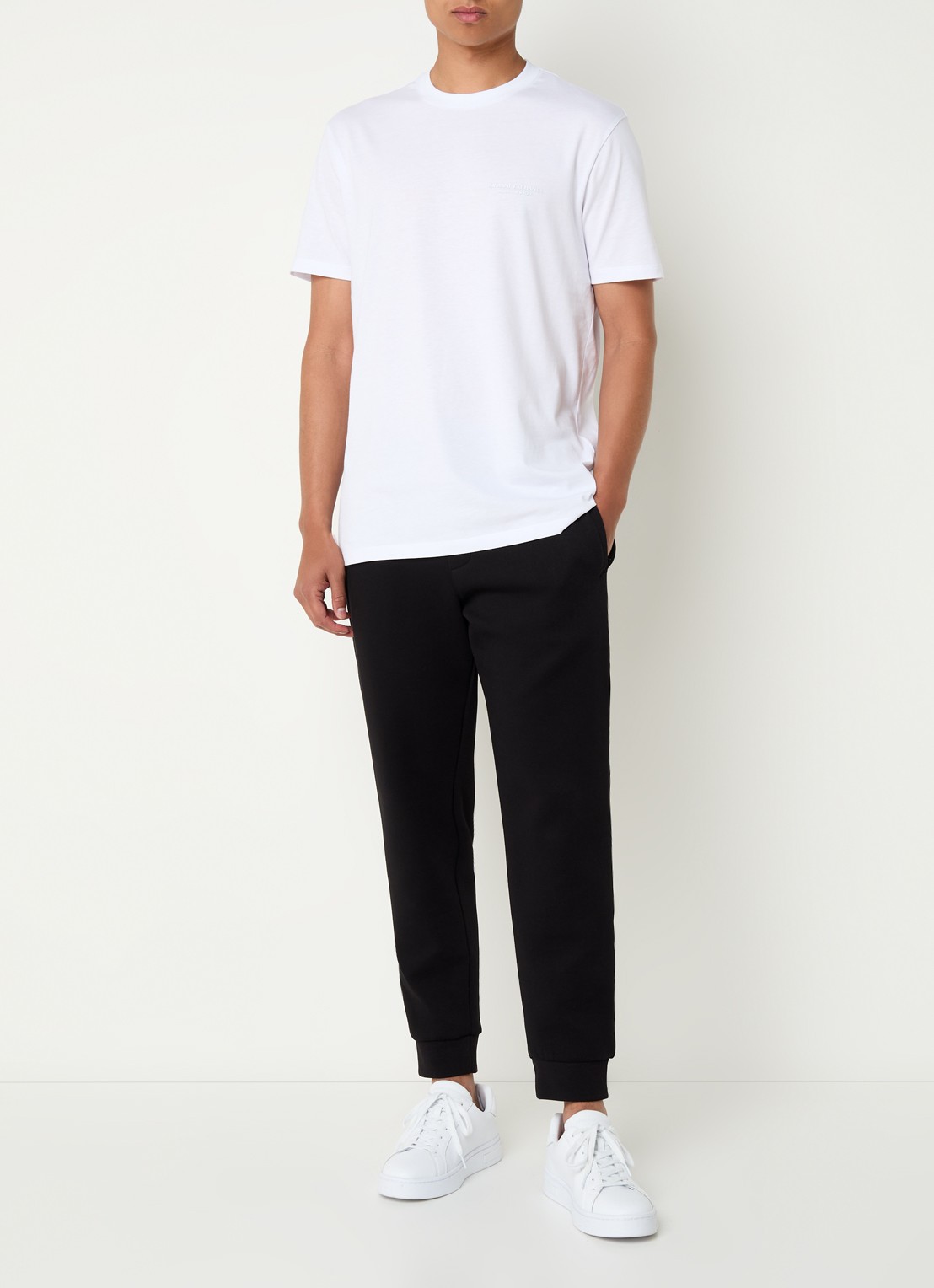 Armani T-shirt met logo - voorkant 2 wit