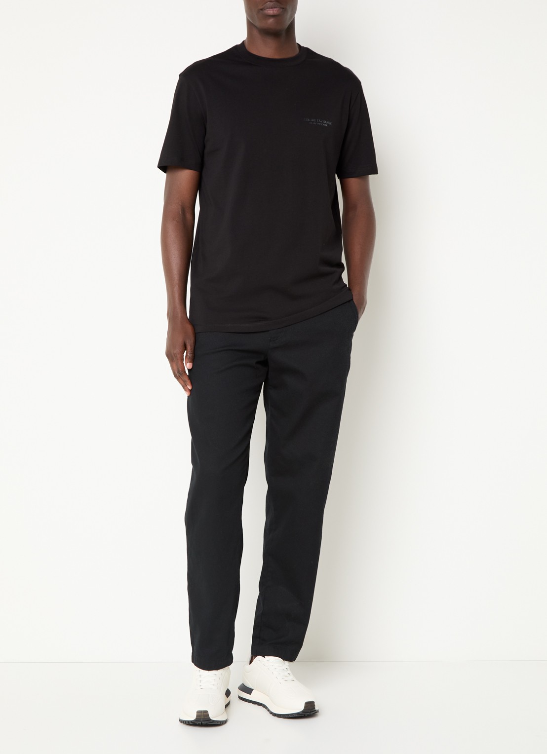 Armani T-shirt met logo - voorkant 2 zwart