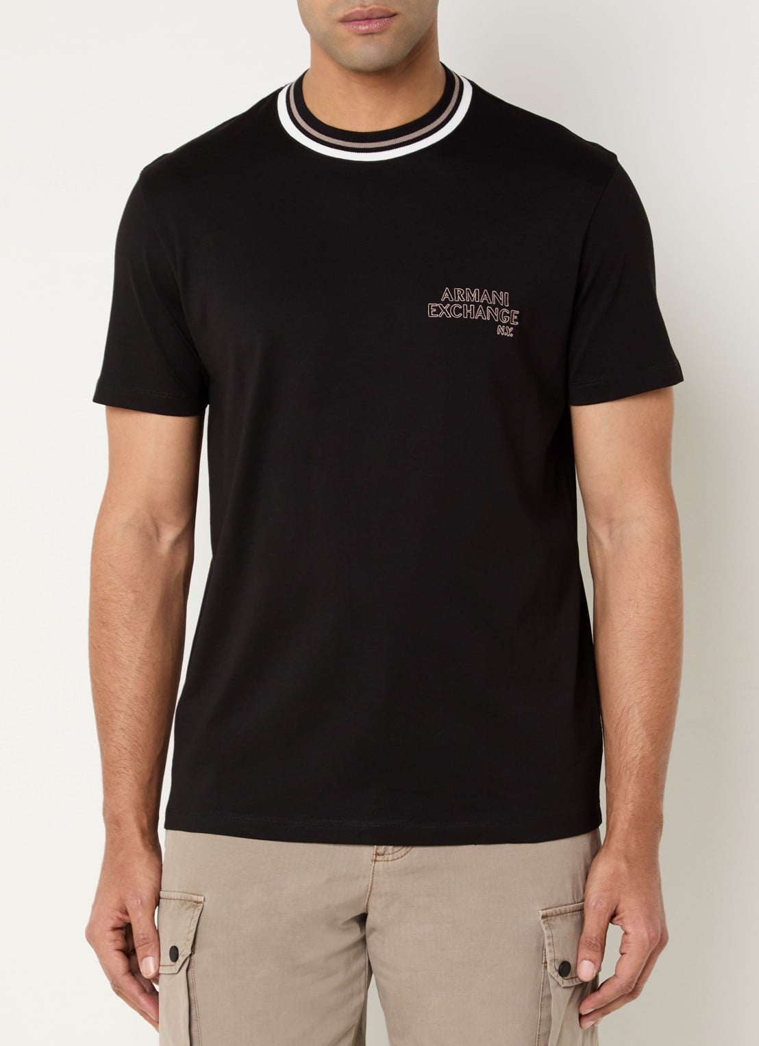Armani T-shirt met logo - detail 2 zwart