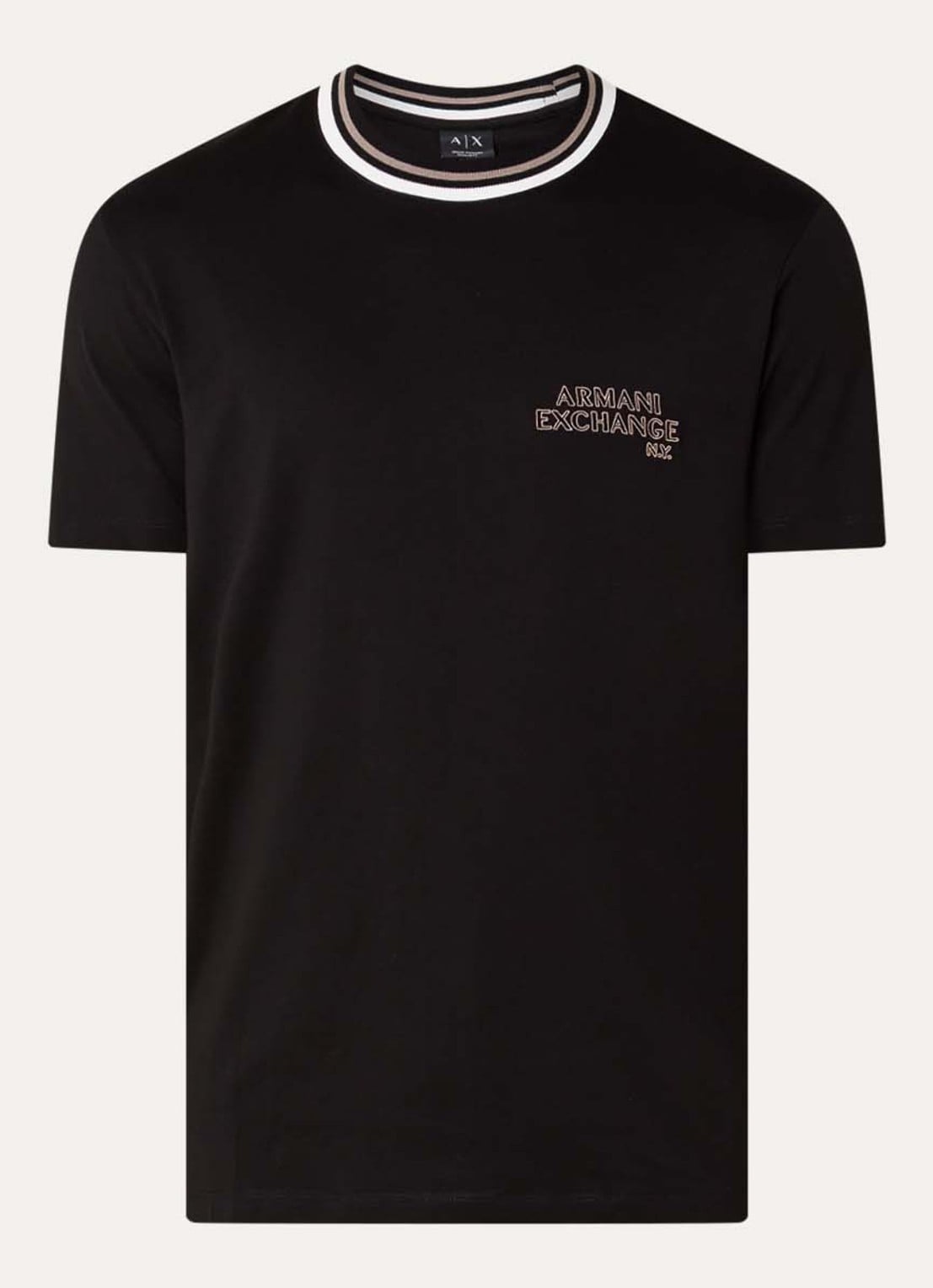 Armani T-shirt met logo - voorkant 3 zwart