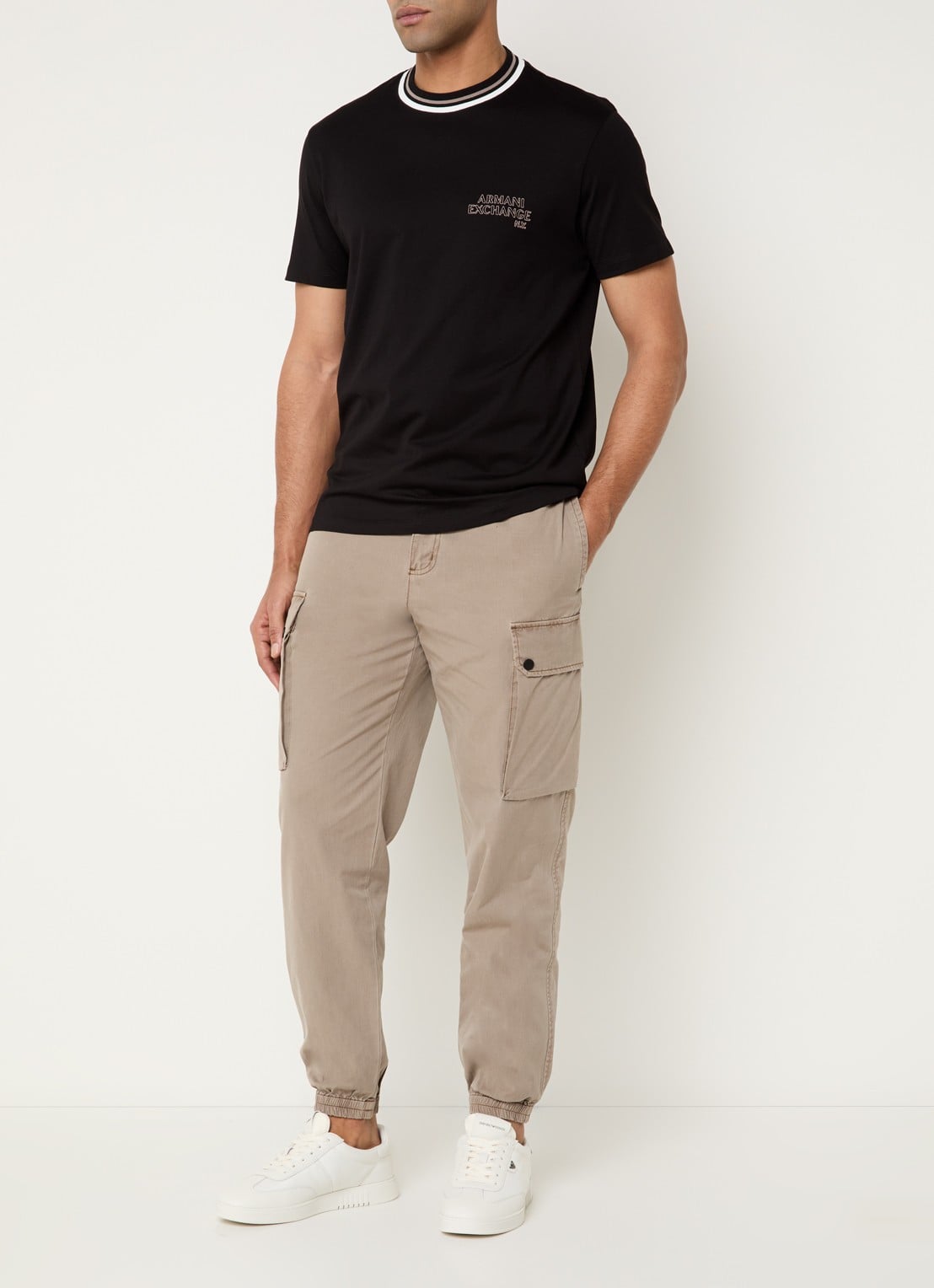 Armani T-shirt met logo - voorkant 4 zwart