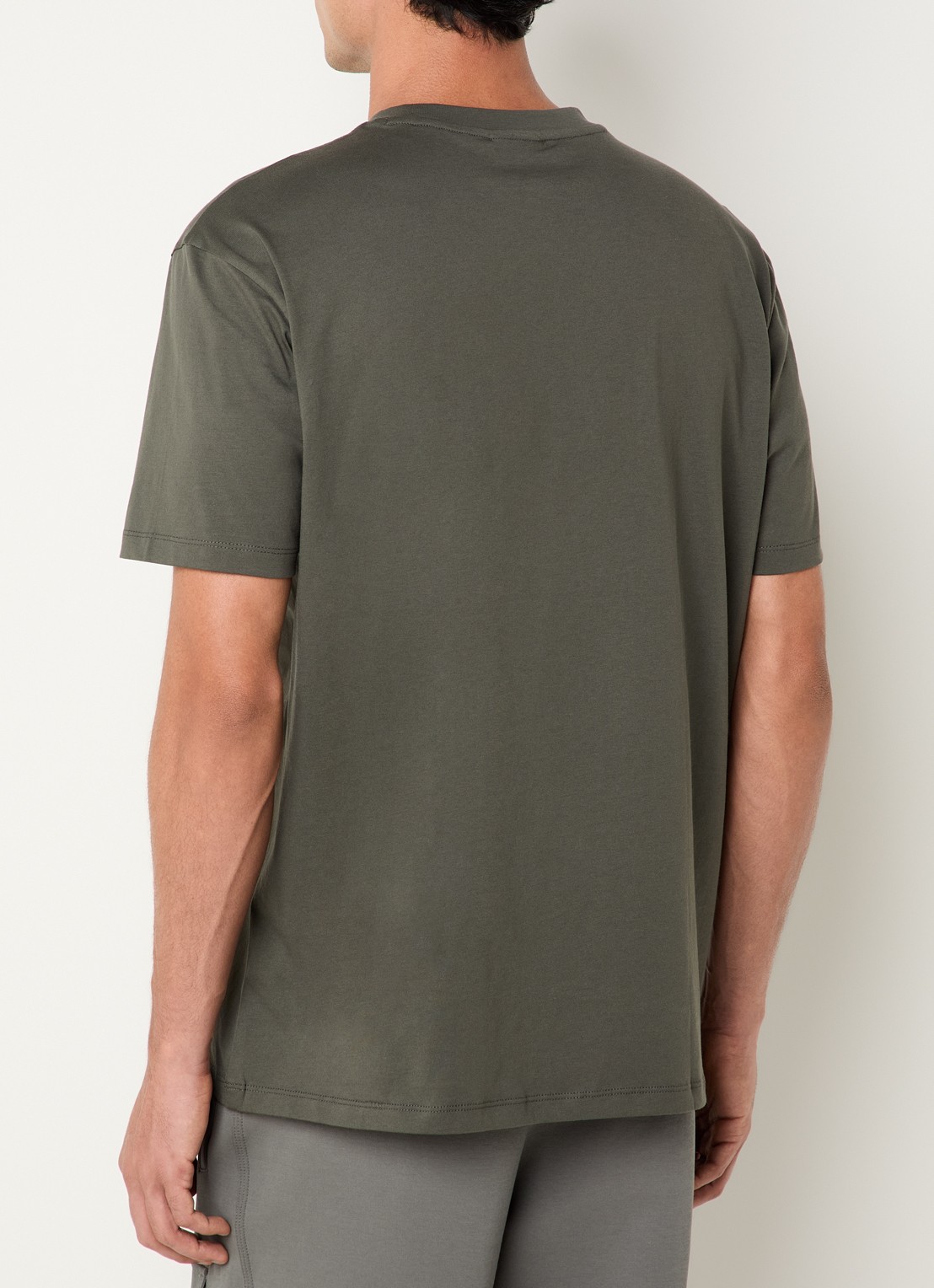 Armani T-shirt met logo - achterkant taupe