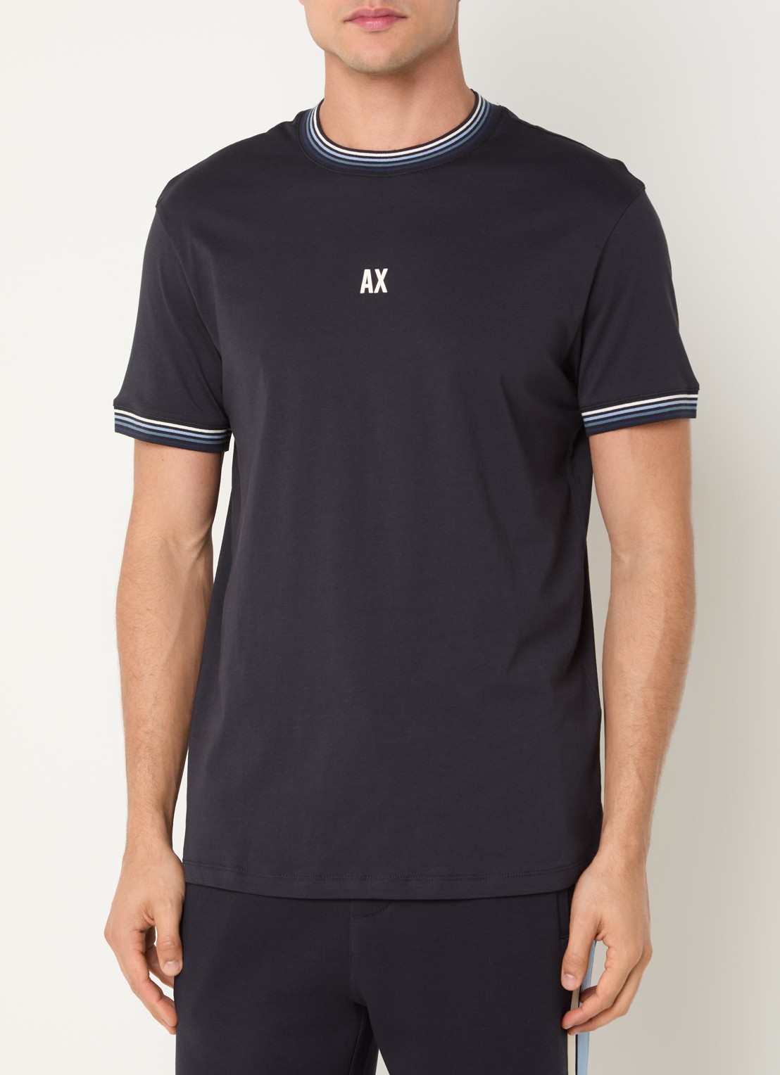 Armani T-shirt met logo - detail 4 donkerblauw