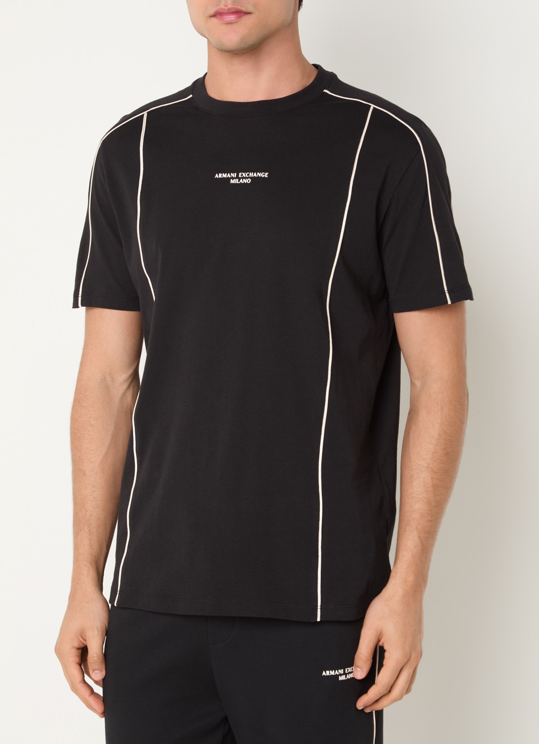 Armani T-shirt met logo - detail 4 zwart
