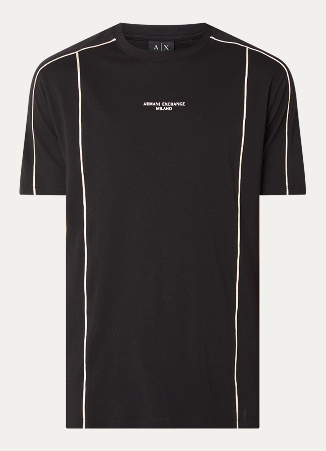 Armani T-shirt met logo - voorkant 2 zwart