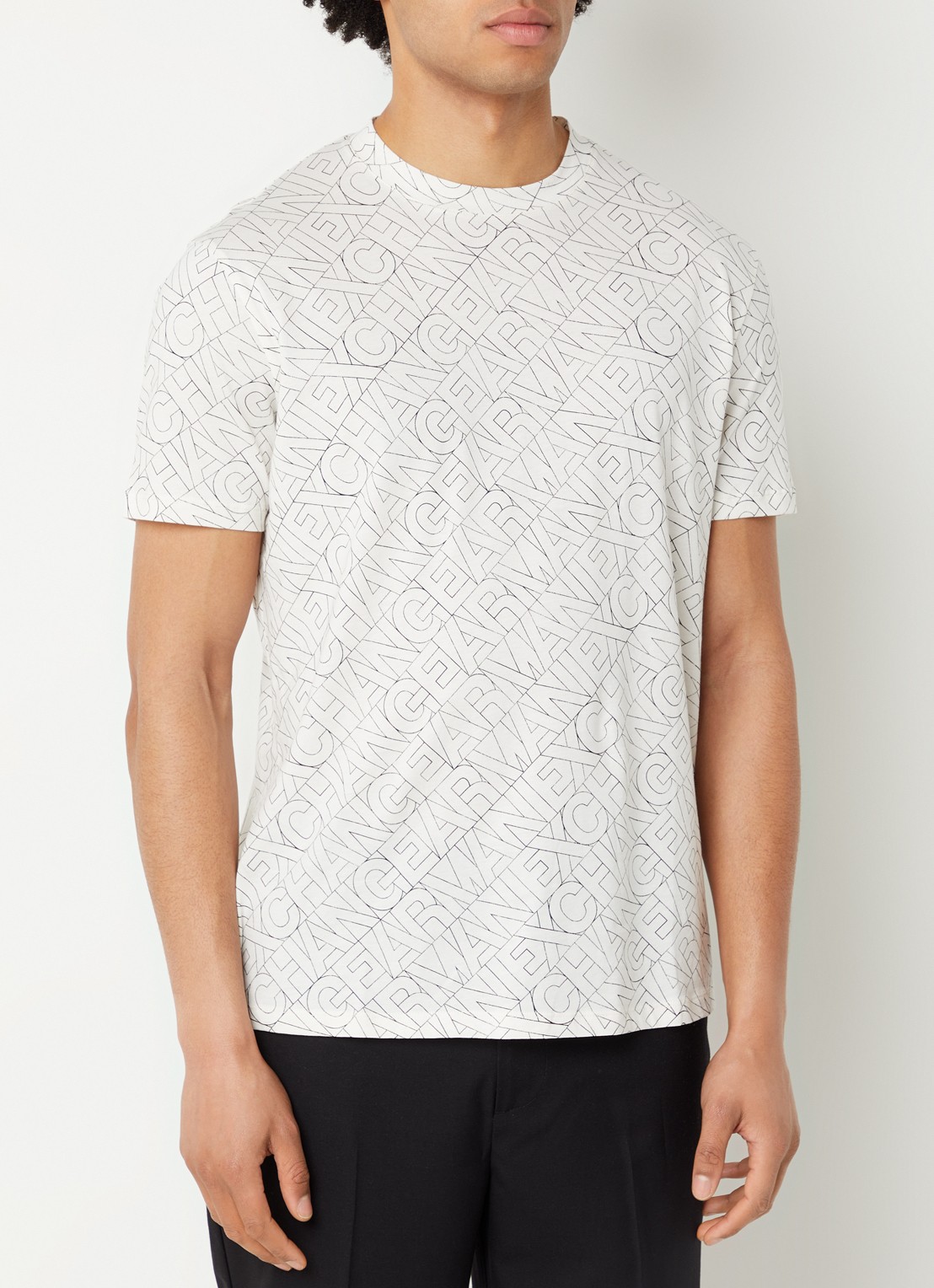 Armani T-shirt met logo - detail 4 wit