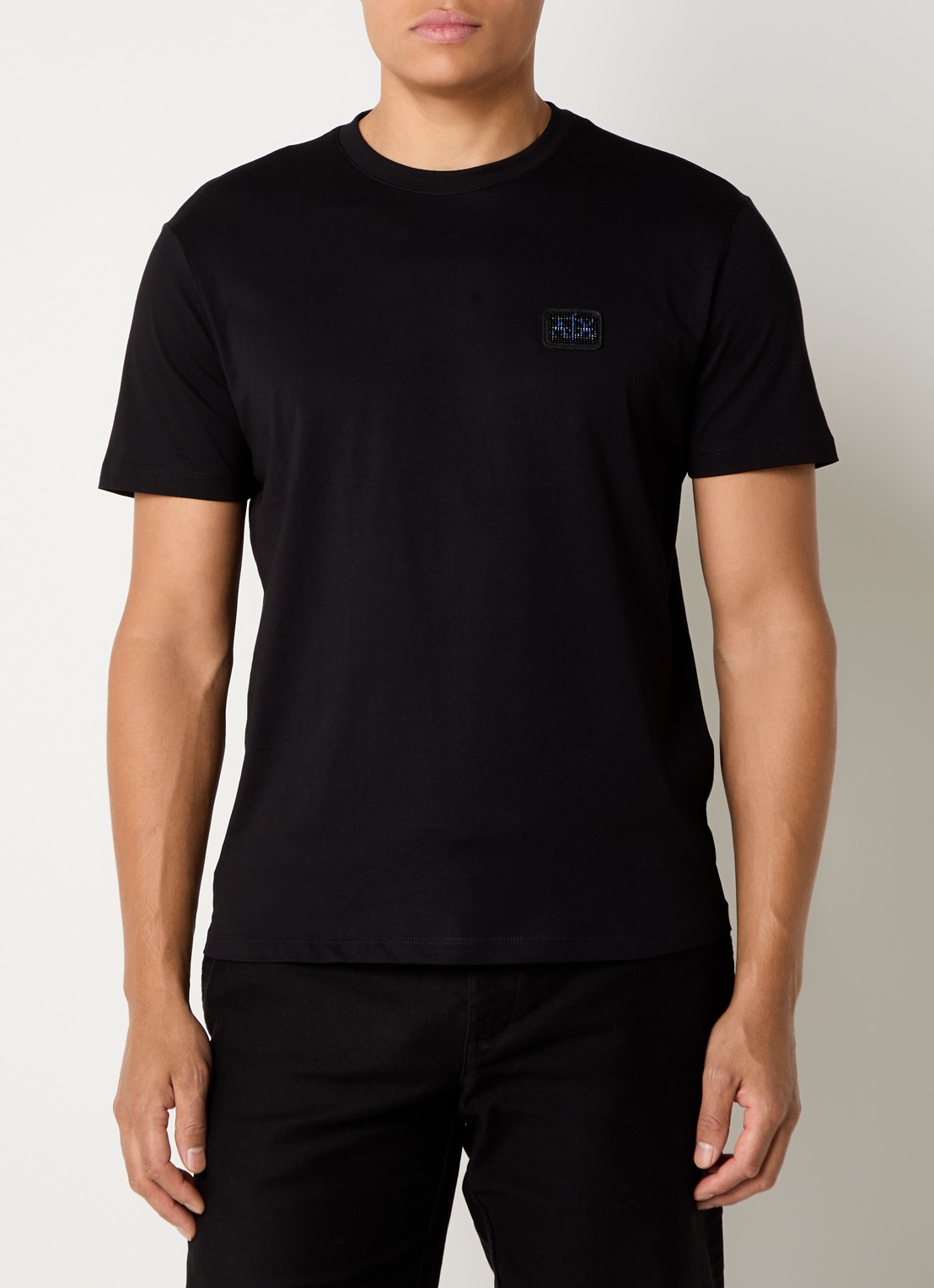 Armani T-shirt met logo - detail zwart