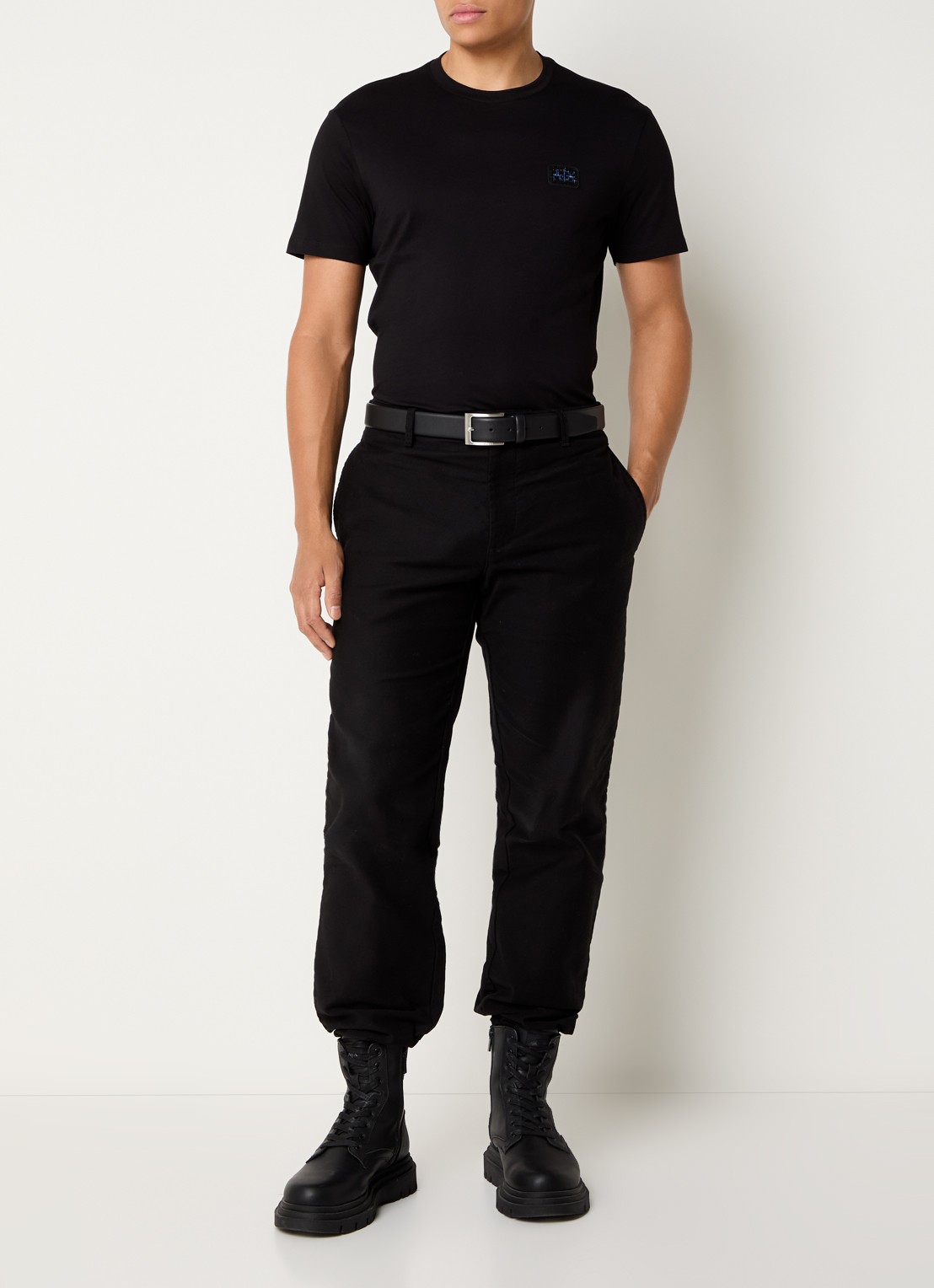 Armani T-shirt met logo - voorkant 4 zwart