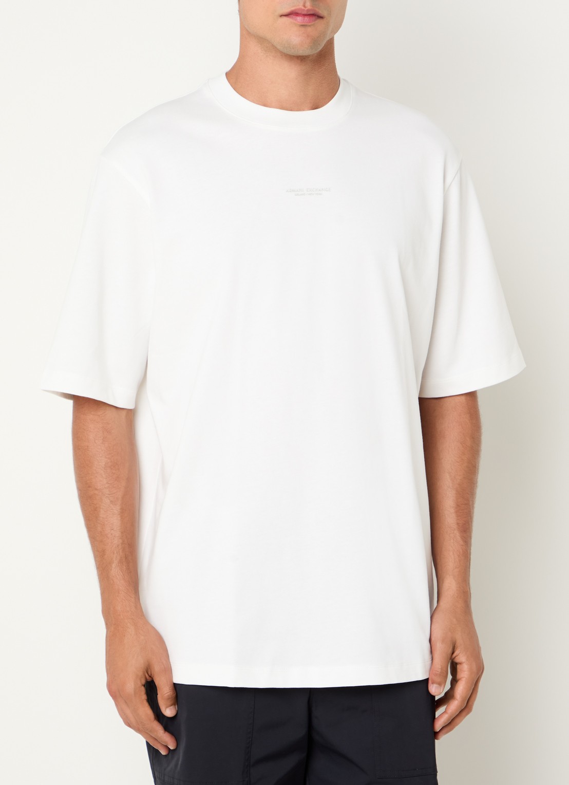 Armani T-shirt met logo - detail gebroken wit